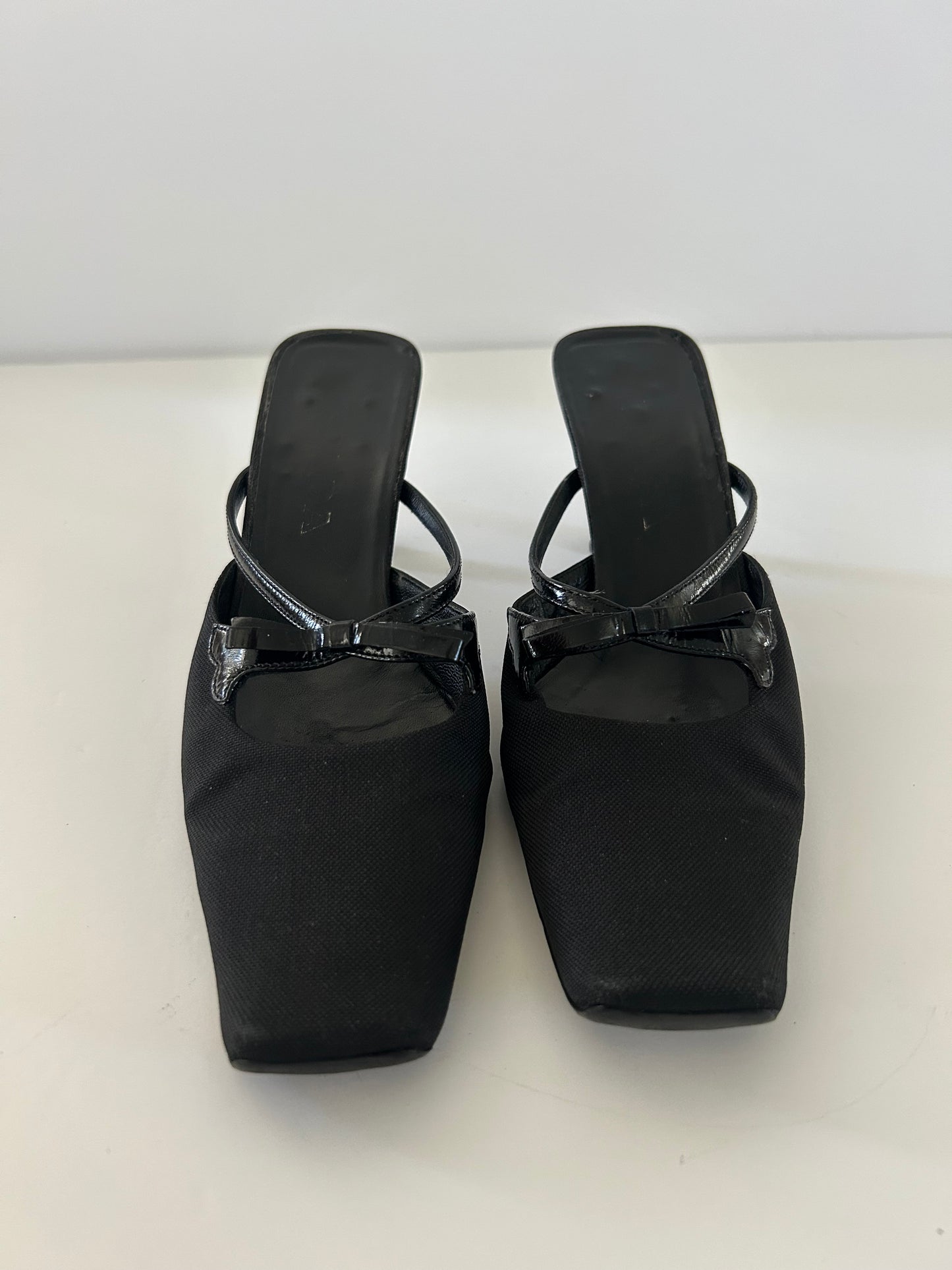 Designer Vintage Prada Square Toe Kitten Heels