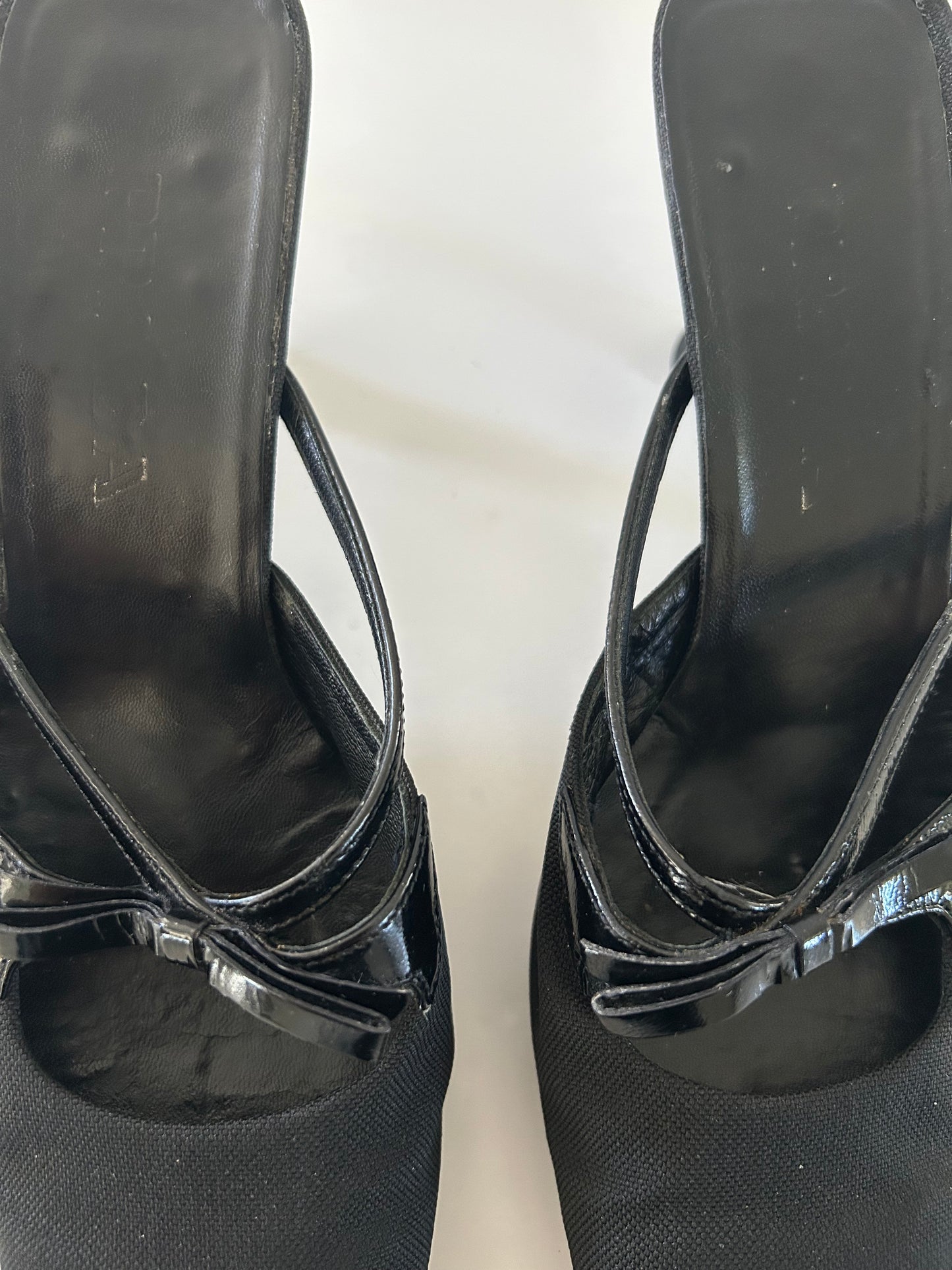 Designer Vintage Prada Square Toe Kitten Heels