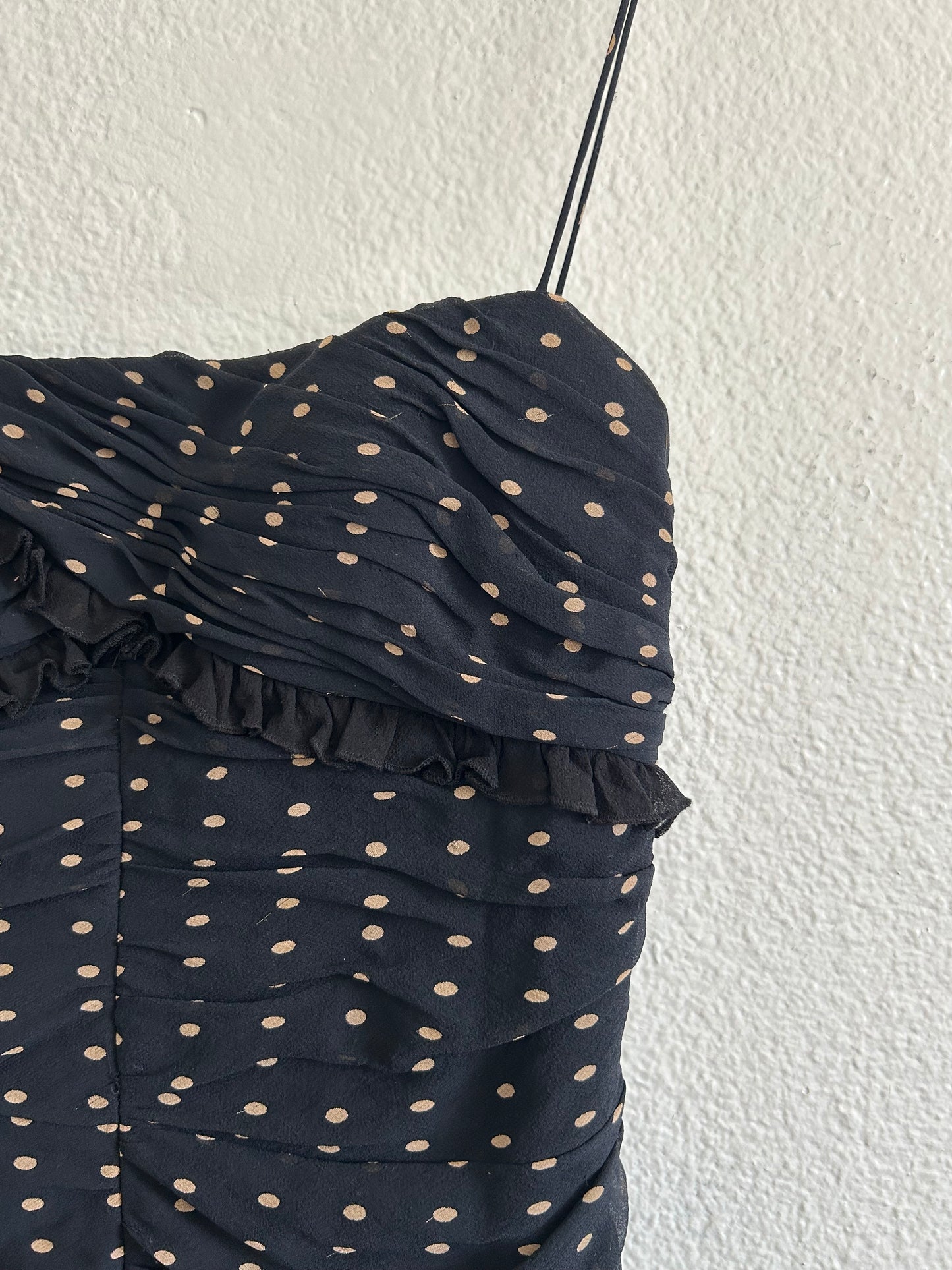 Vintage Cache Silk Polka Dot Dress