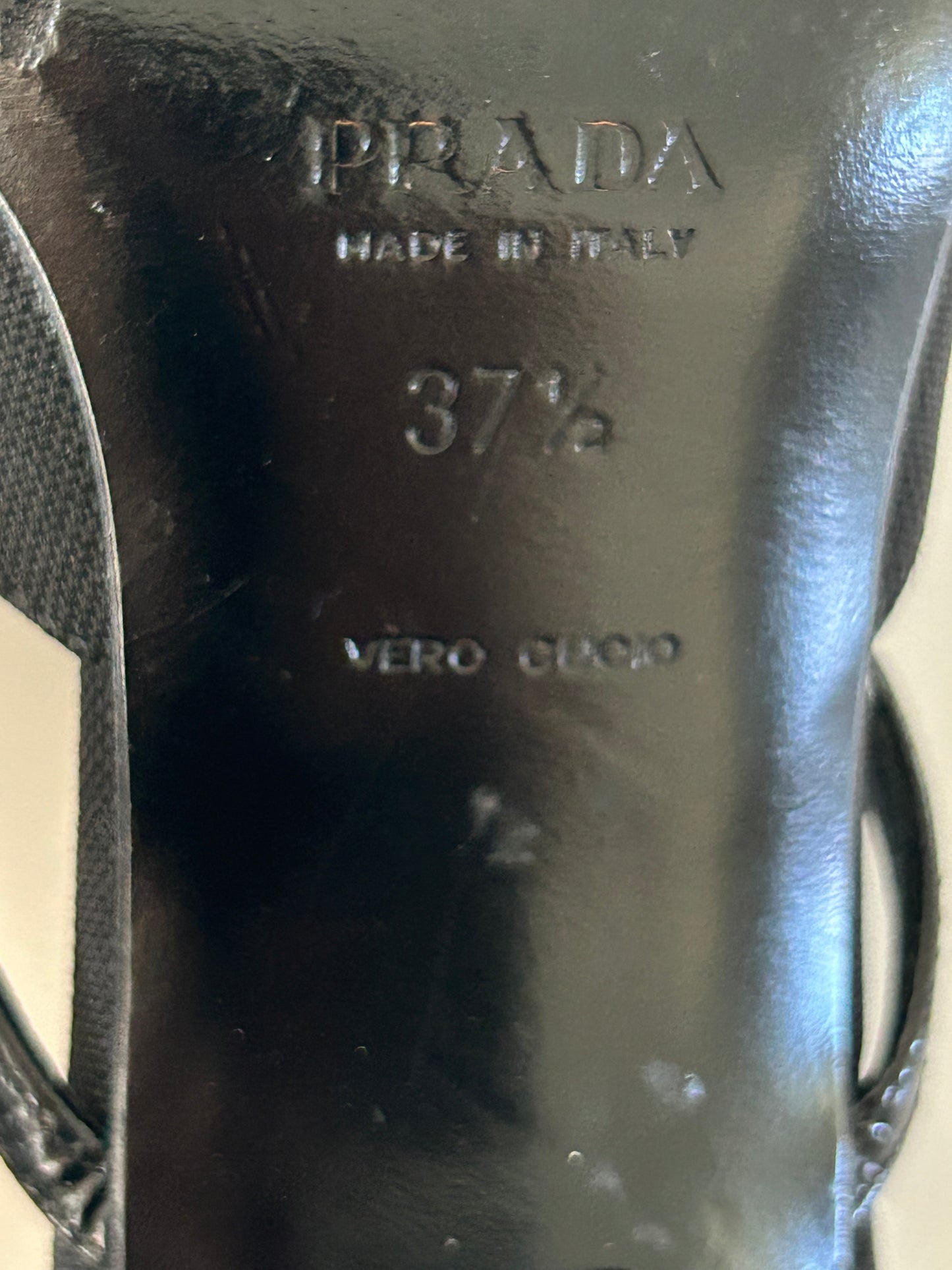 Designer Vintage Prada Square Toe Kitten Heels