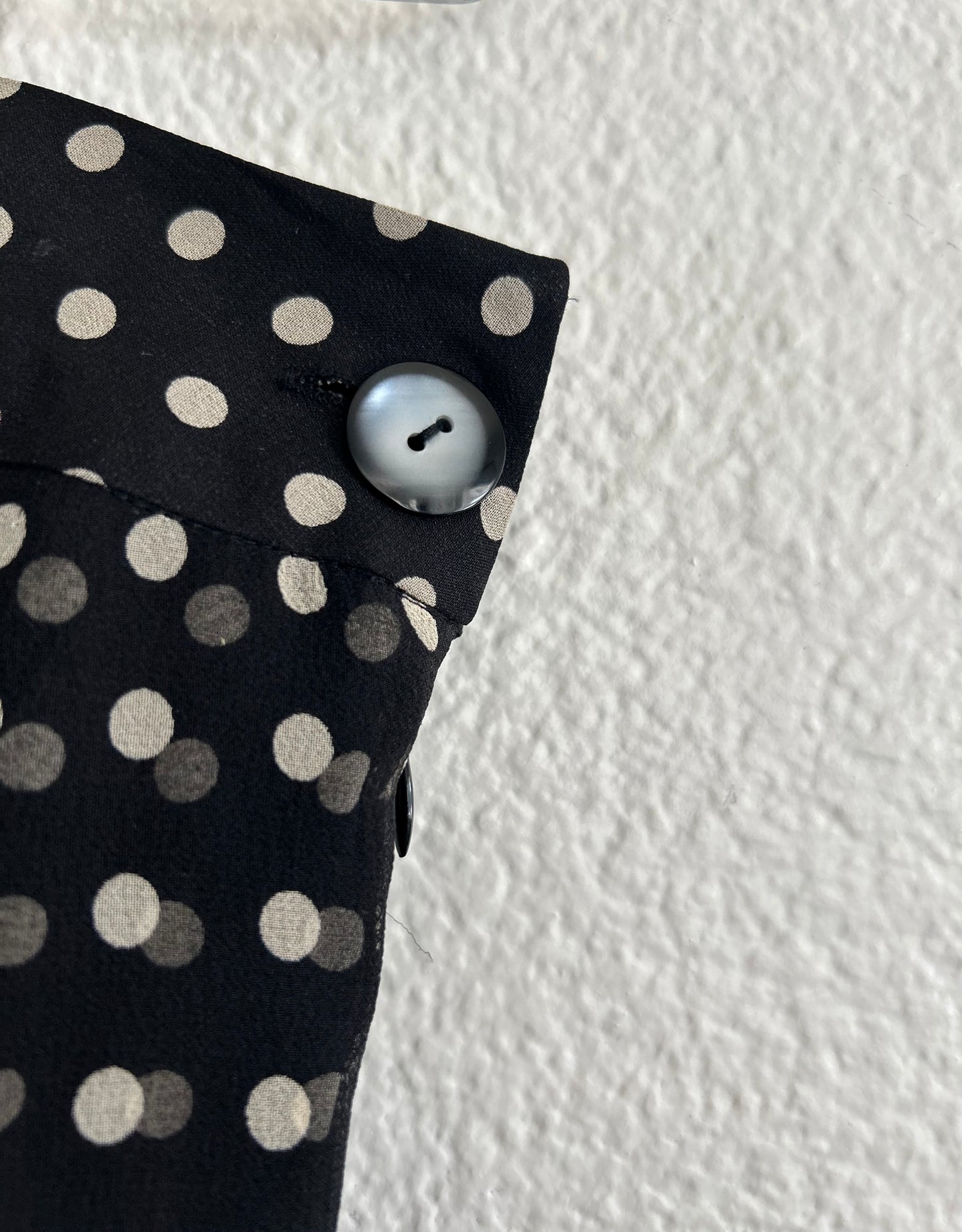 Vintage Polka Dot Silk Skirt