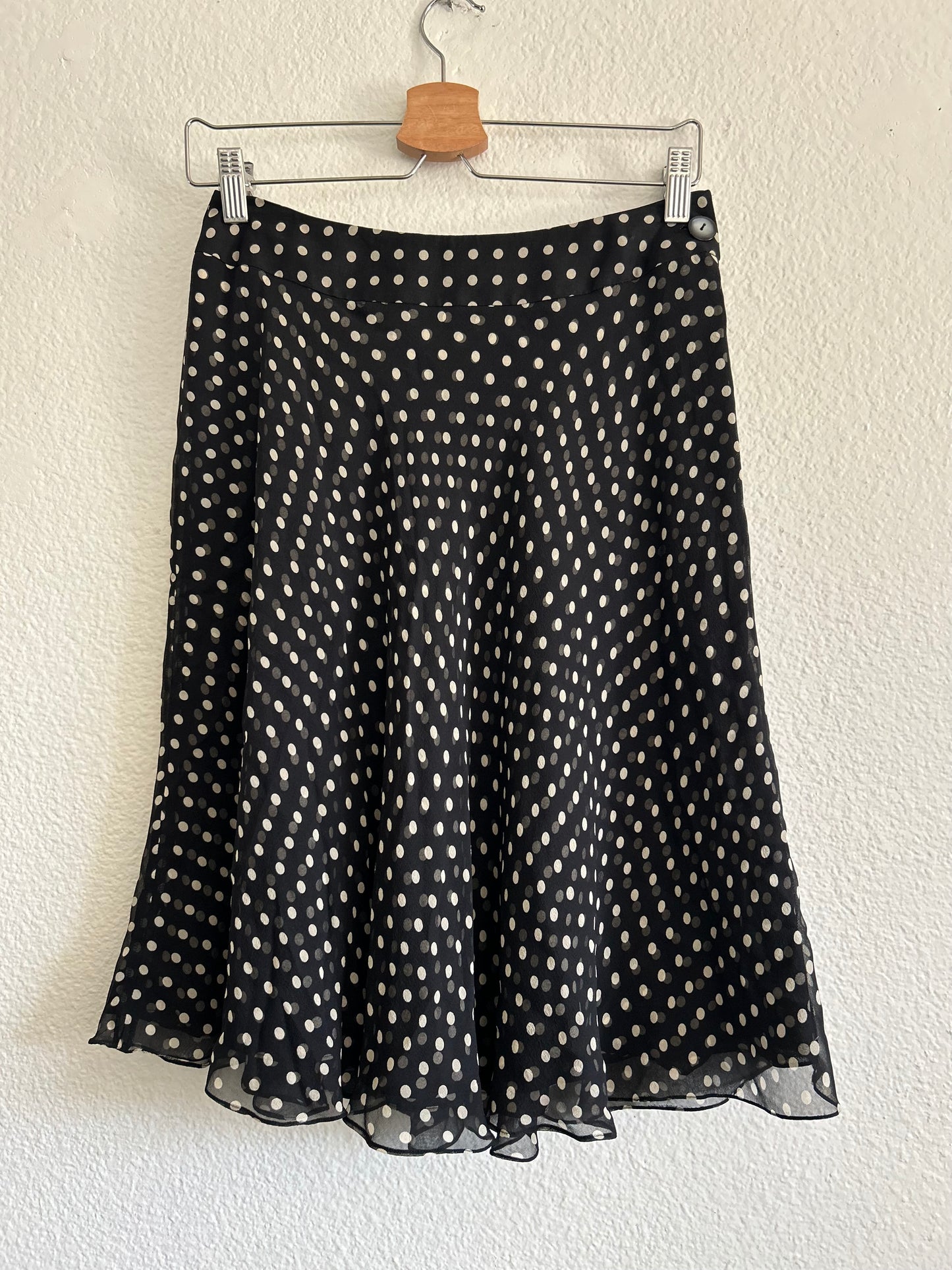 Vintage Polka Dot Silk Skirt