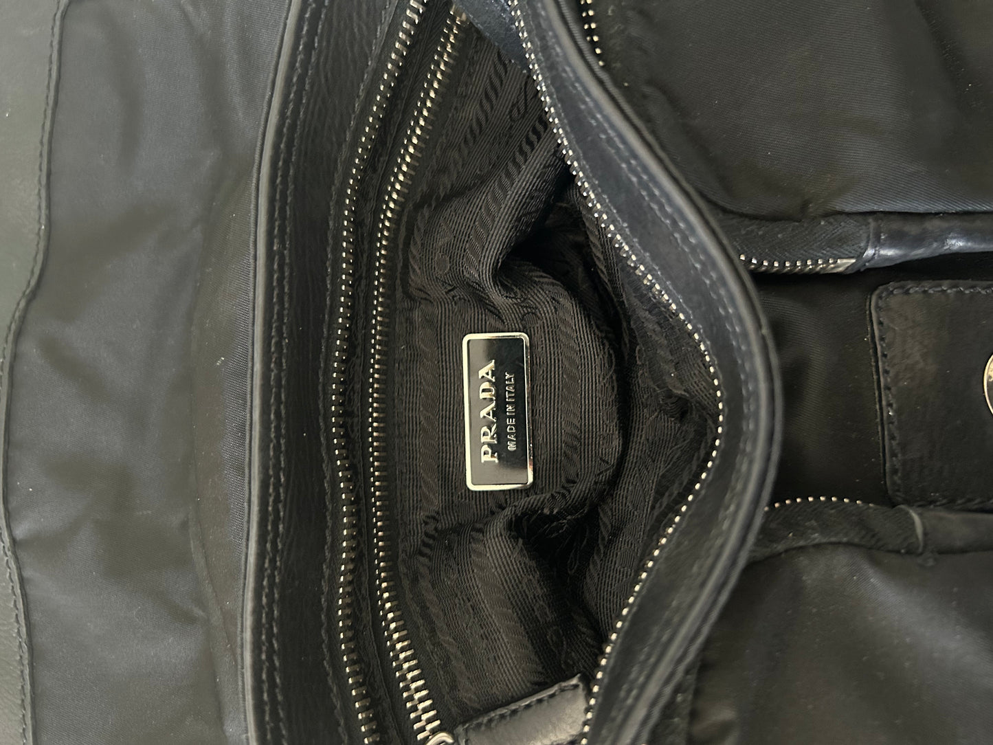 Designer Vintage Early 2000s Prada Nylon Buckle Bag