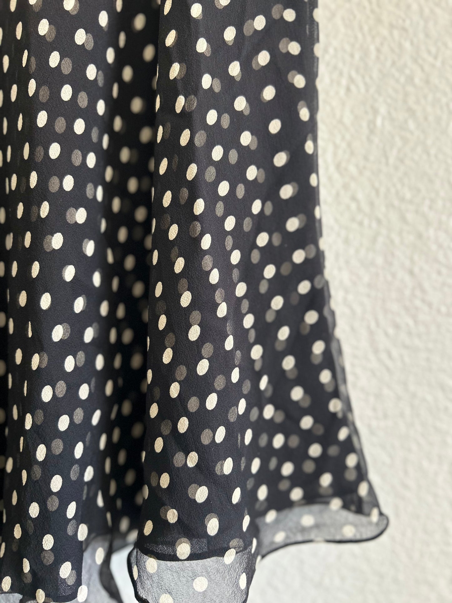 Vintage Polka Dot Silk Skirt
