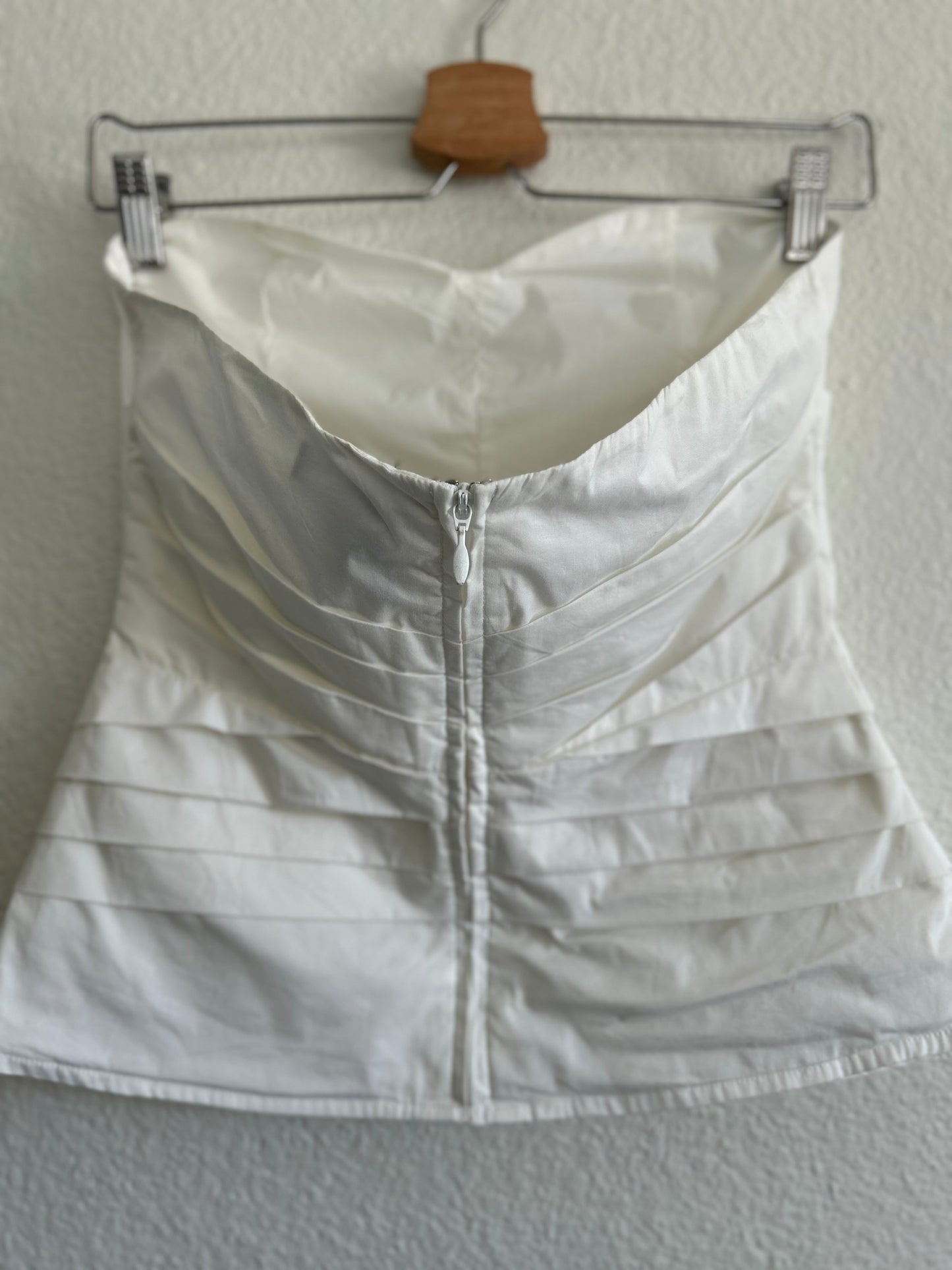 Vintage Sleeveless White Cotton Tube Top