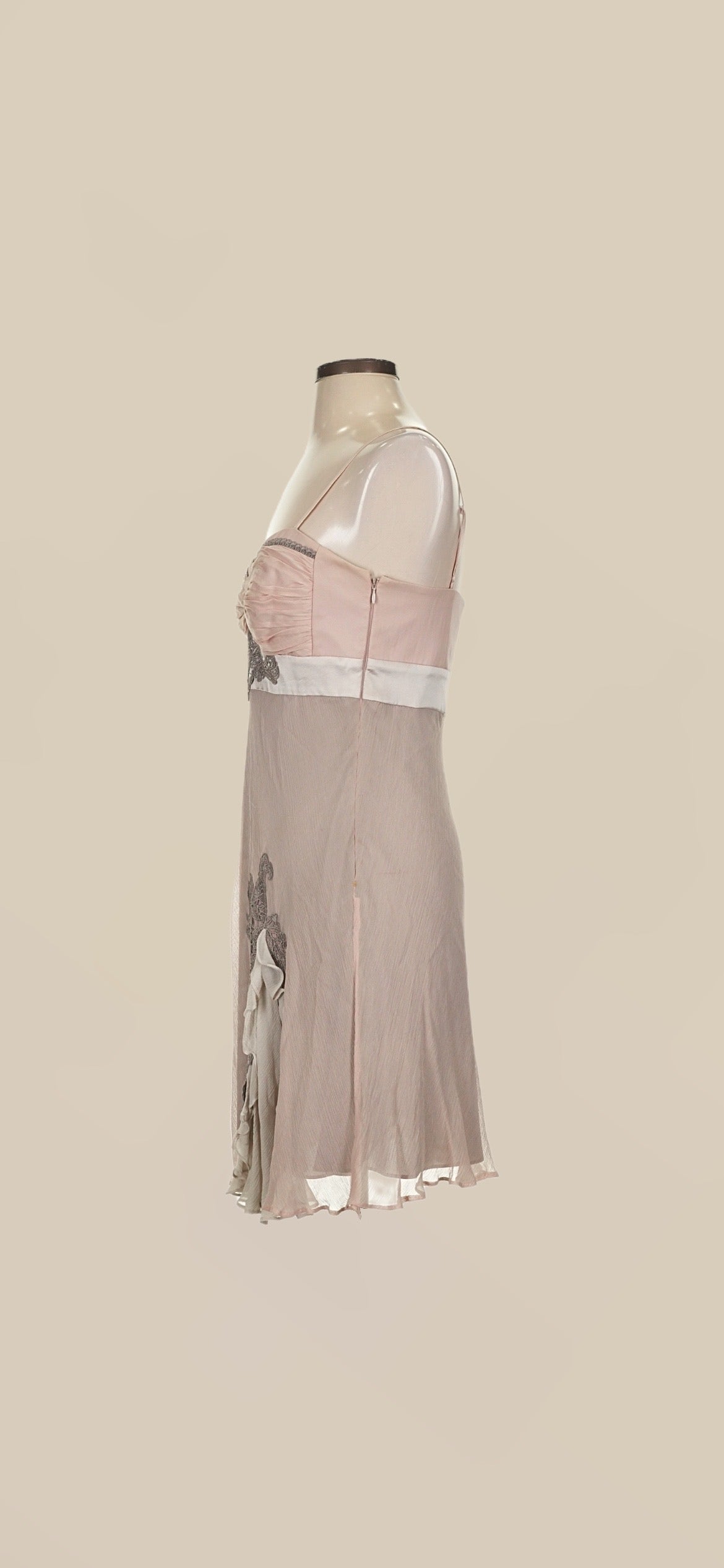 Soft Silk With Lace Dress