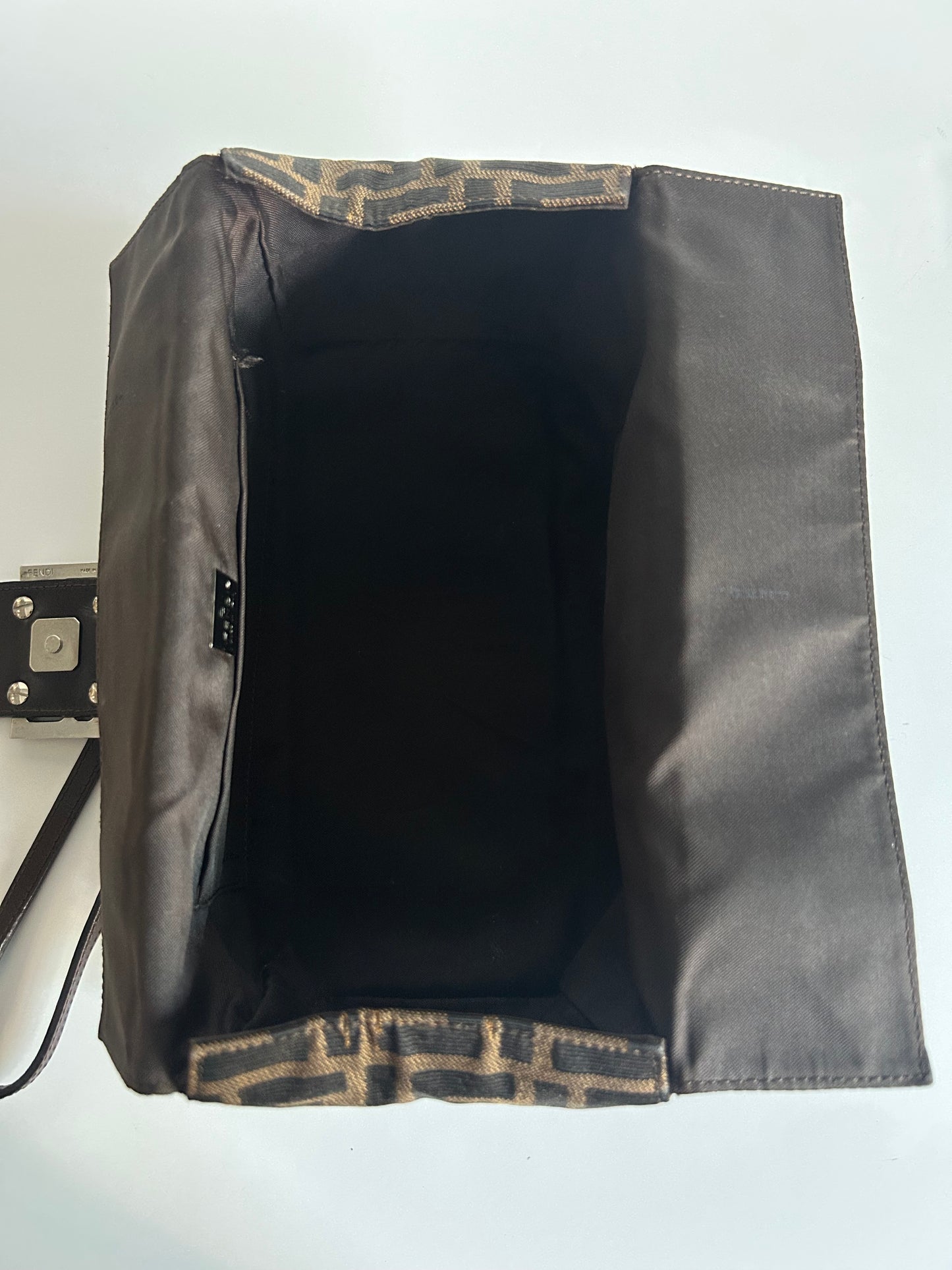 Designer Vintage Fendi Bento Box Zucca Canvas Bag