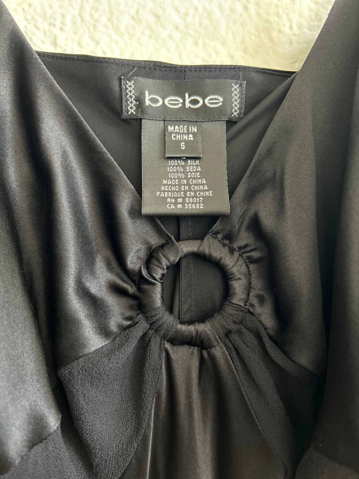 Vintage Silk Bebe Black Dress