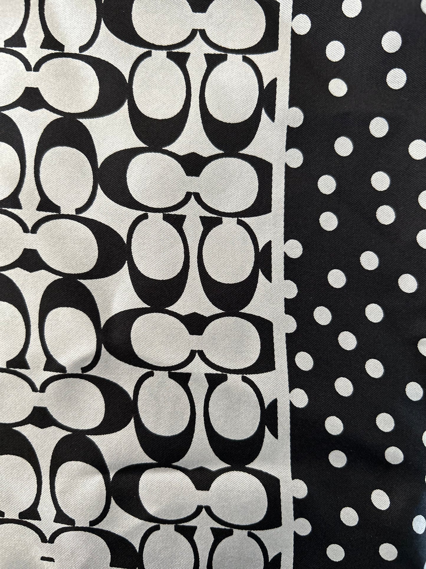 Designer Vintage Coach Polka Dot Silk Scarf