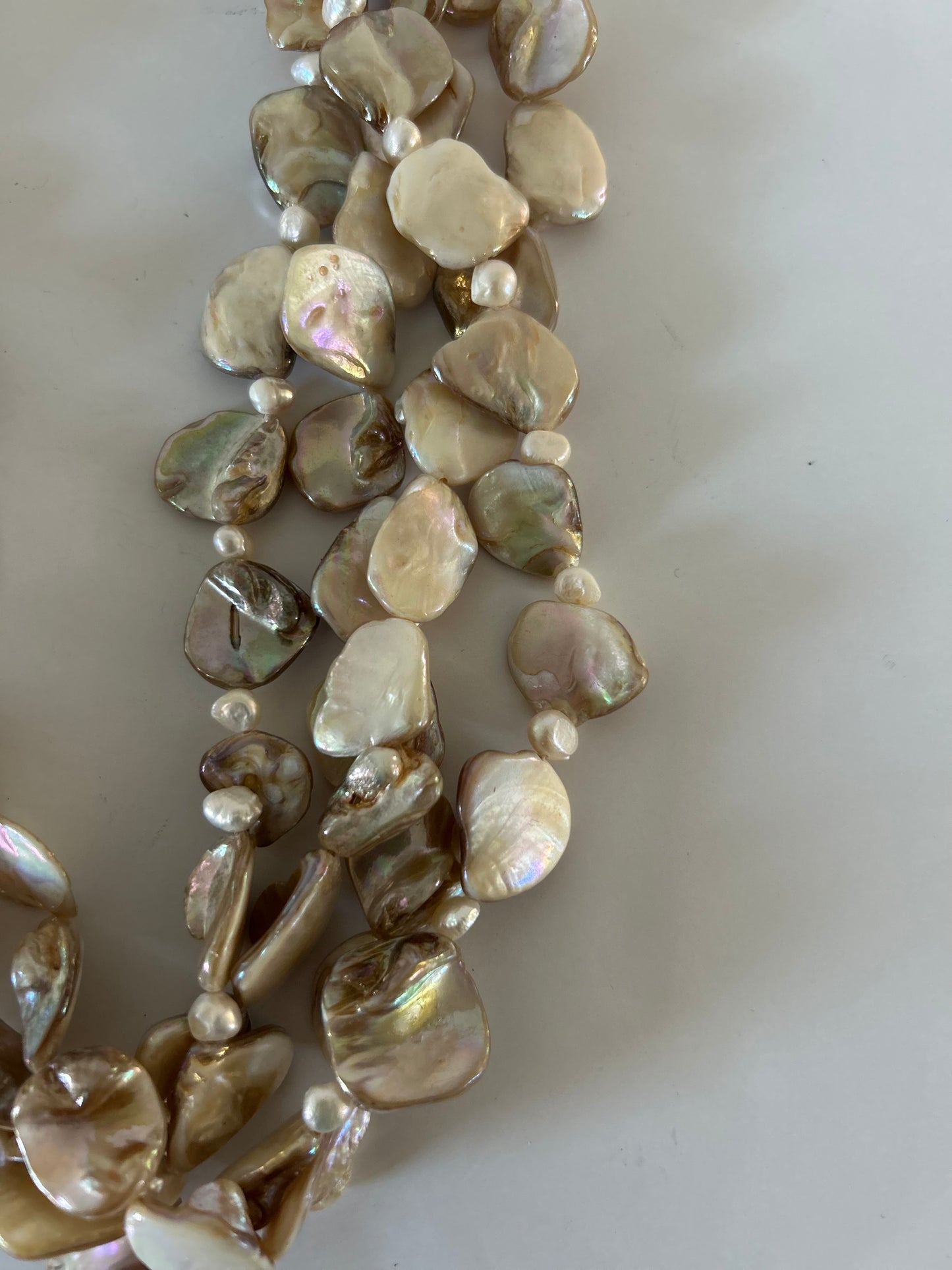 Vintage Multistrand Beaded Pearl Necklace