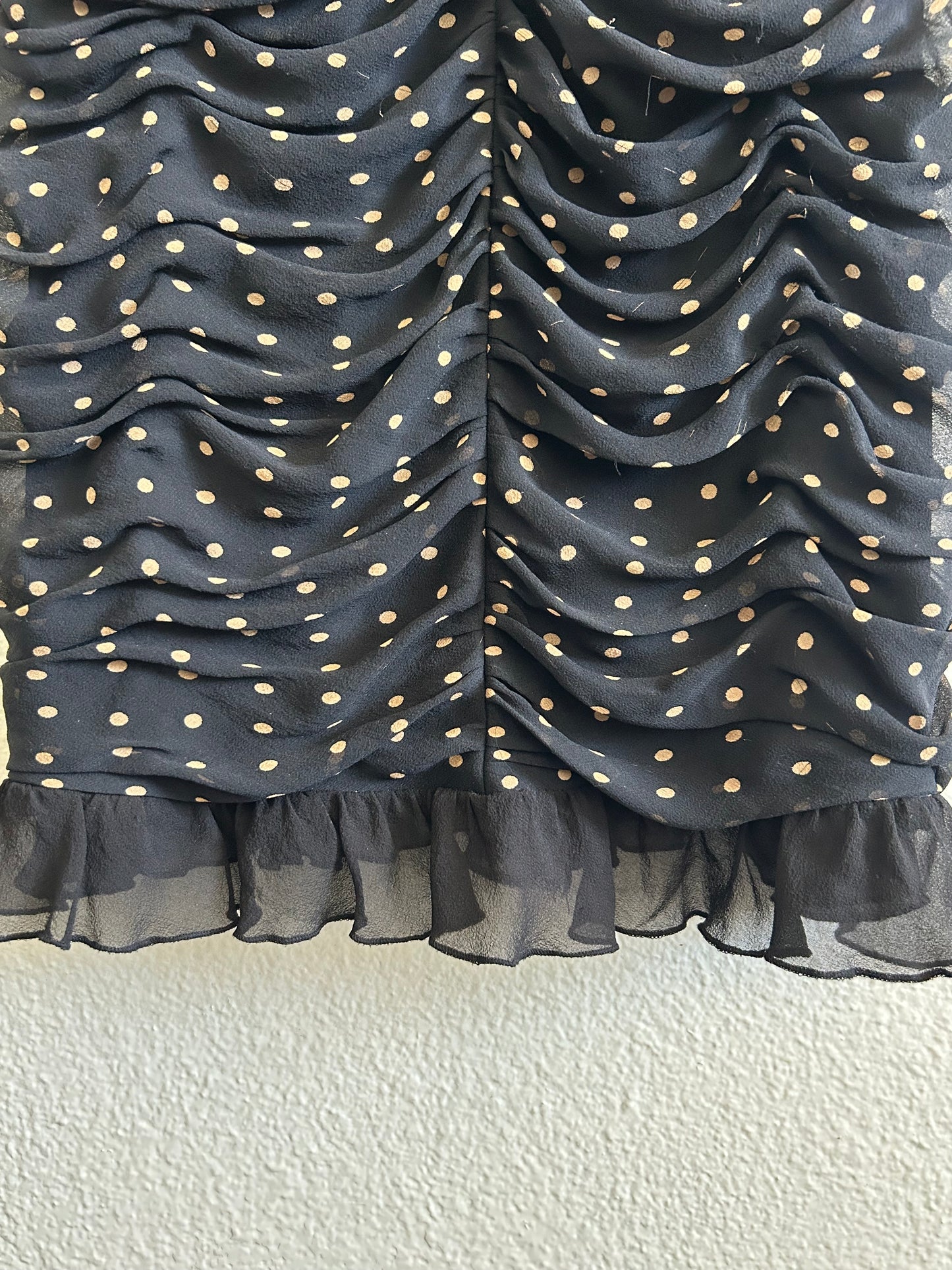 Vintage Cache Silk Polka Dot Dress