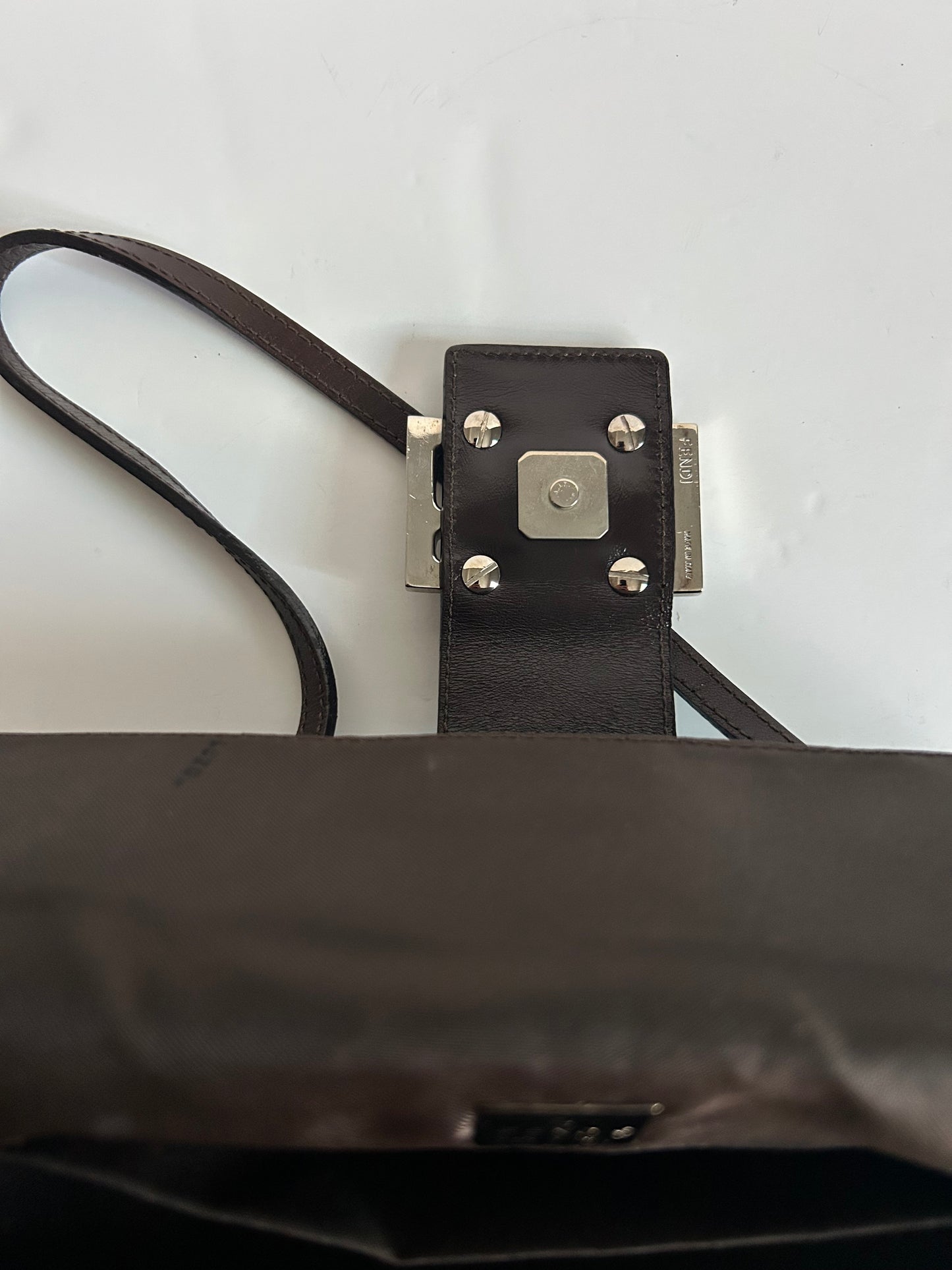Designer Vintage Fendi Bento Box Zucca Canvas Bag