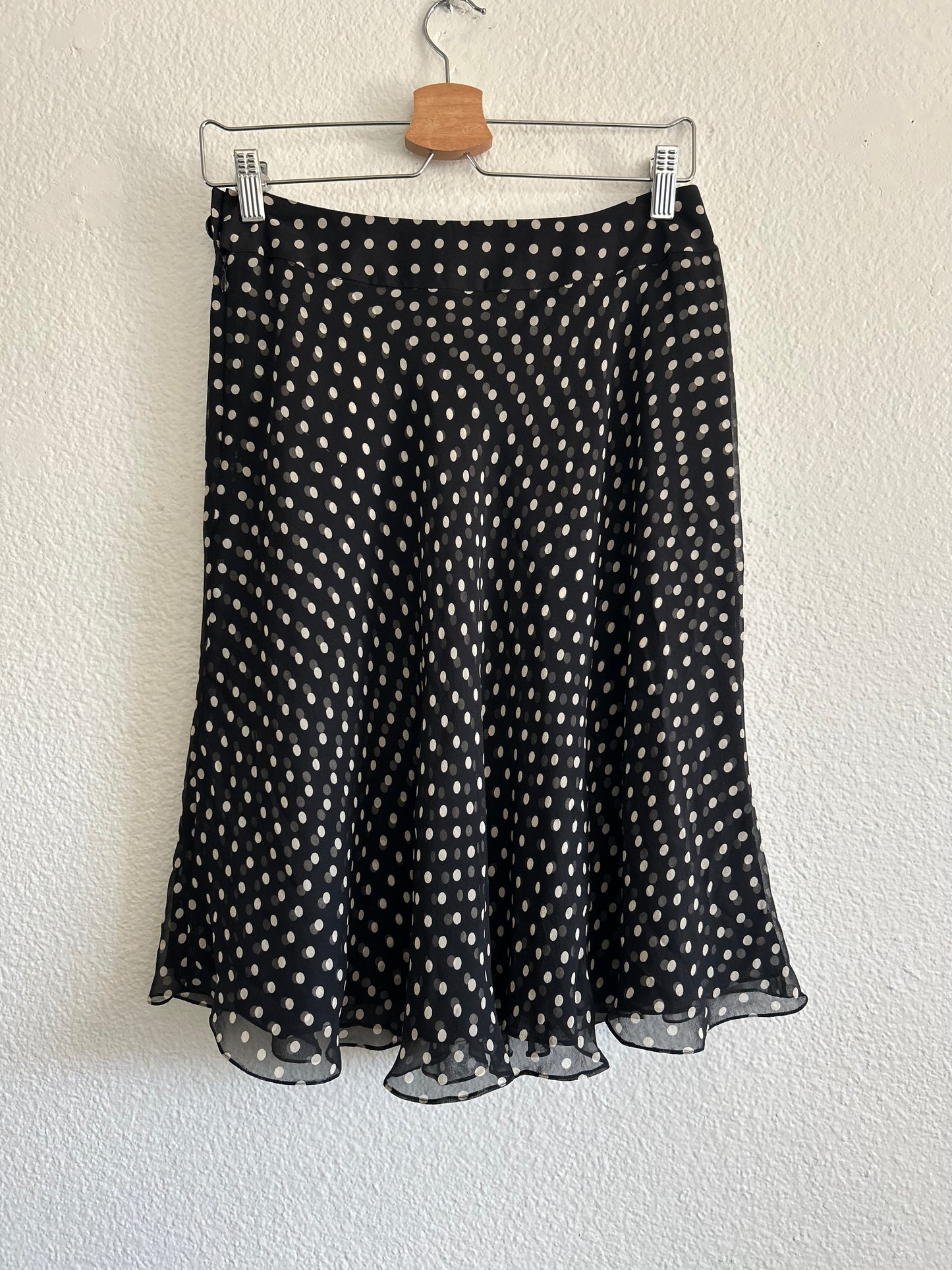 Vintage Polka Dot Silk Skirt