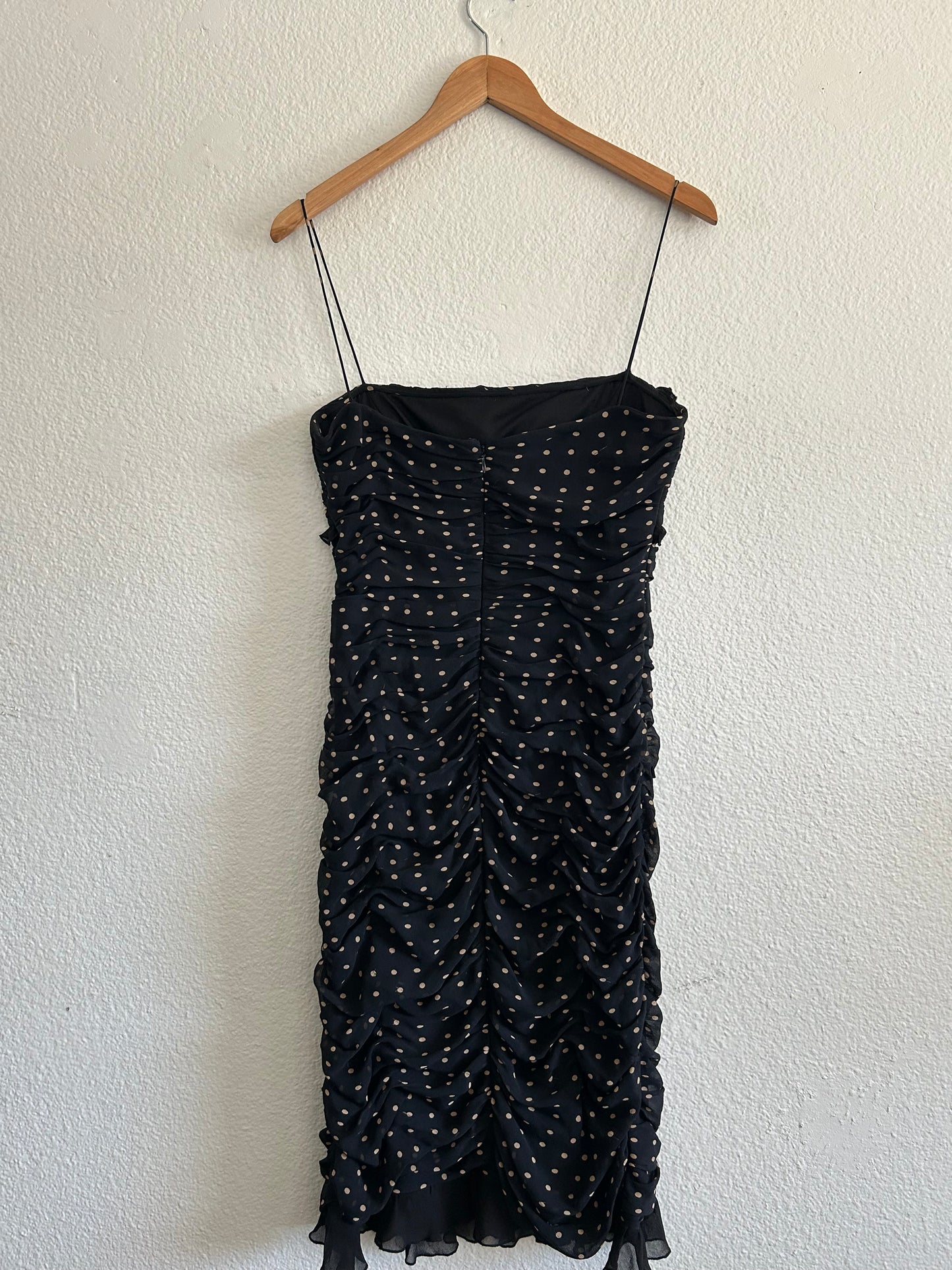 Vintage Cache Silk Polka Dot Dress