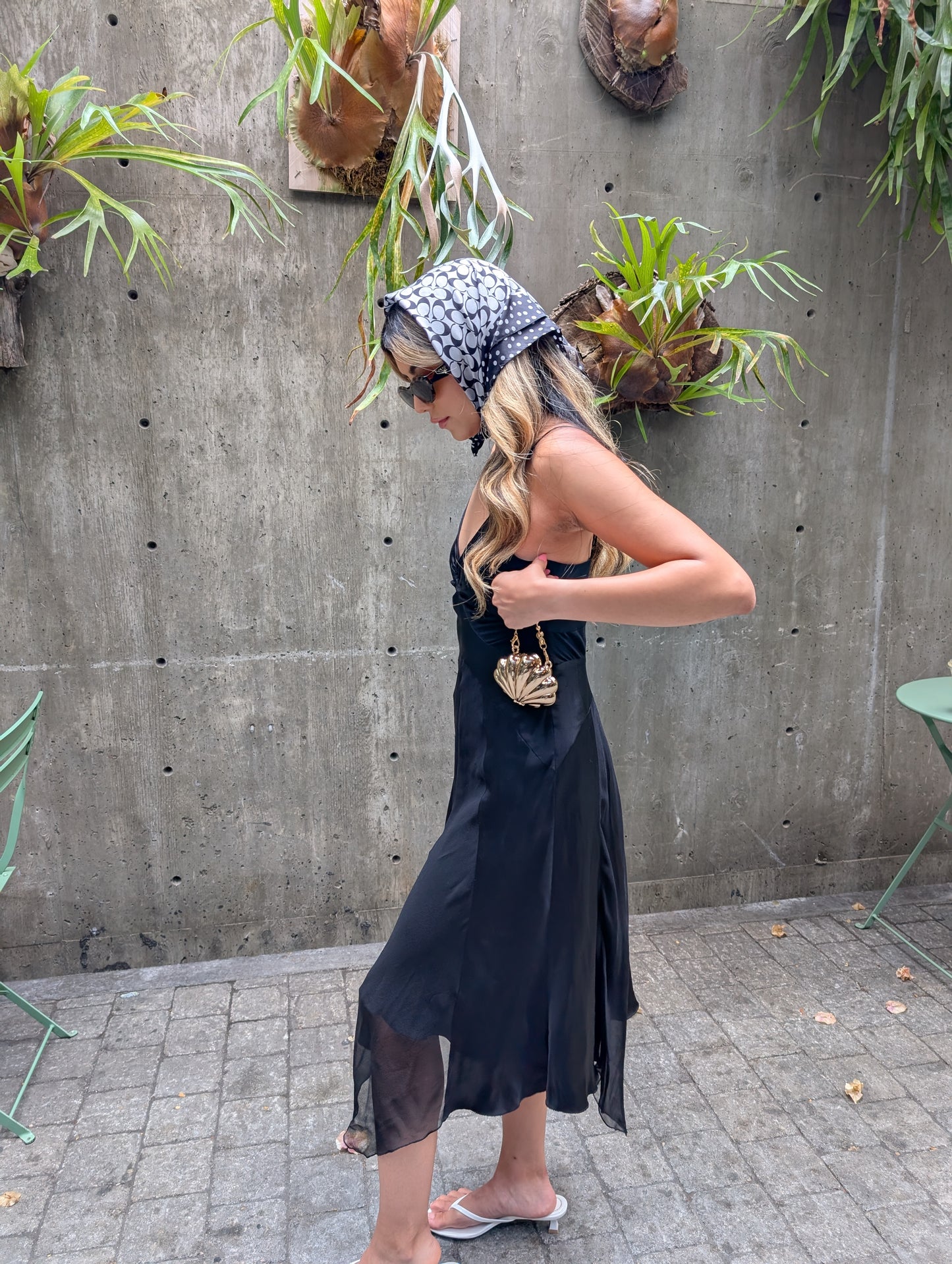 Vintage Silk Bebe Black Dress
