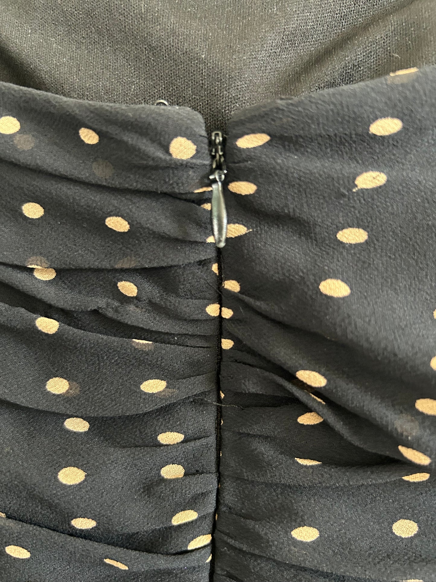 Vintage Cache Silk Polka Dot Dress