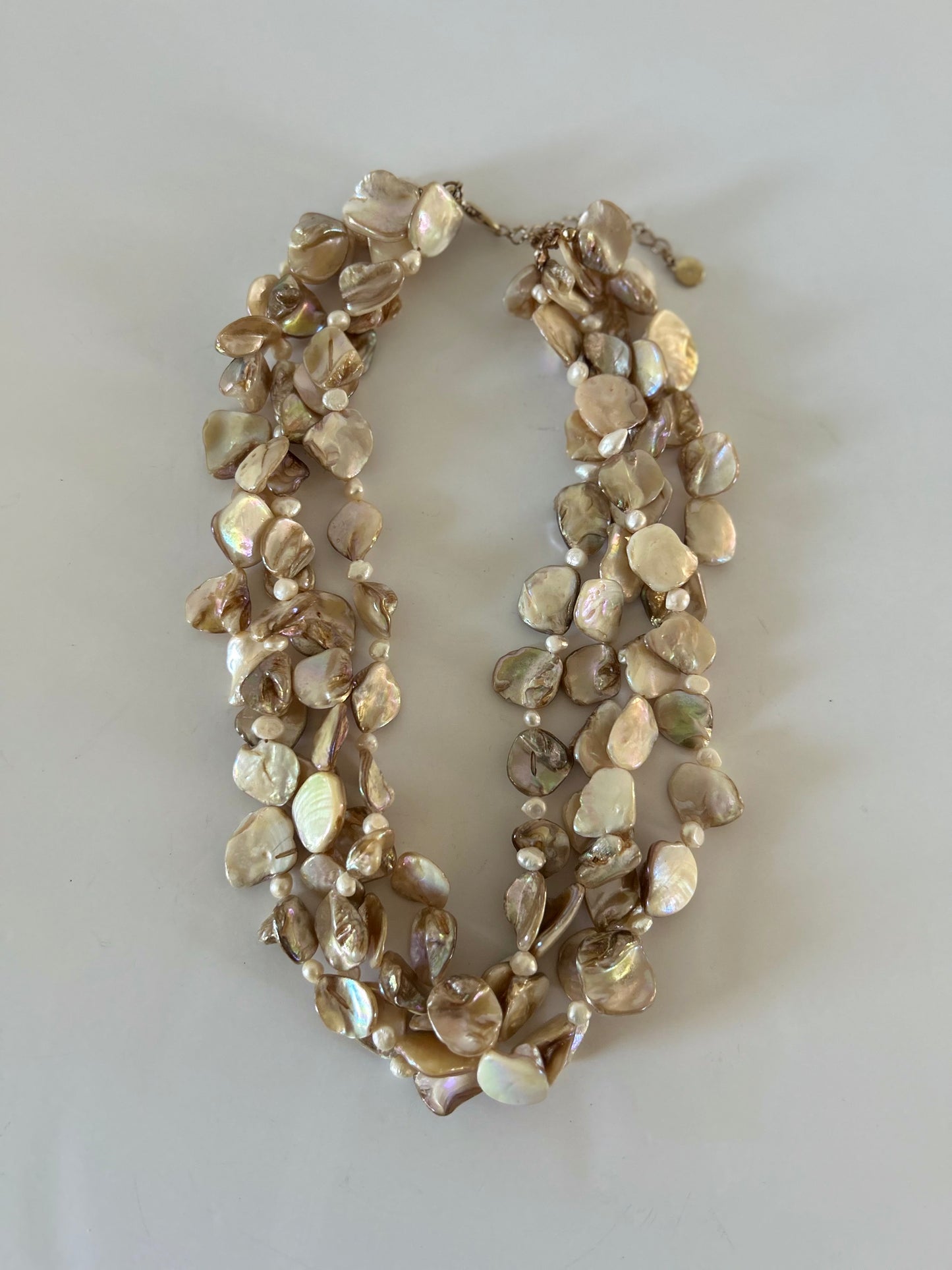 Vintage Multistrand Beaded Pearl Necklace