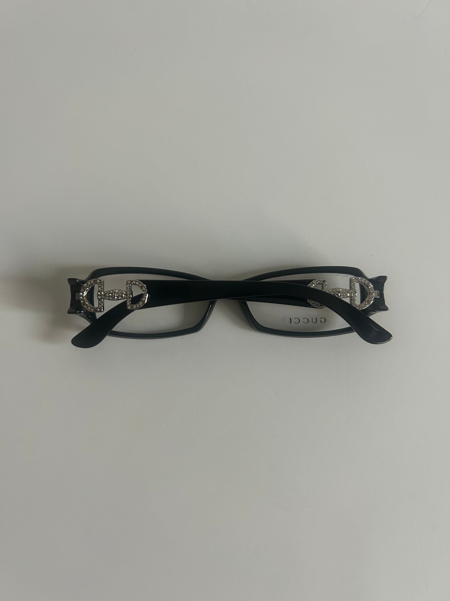 Designer Vintage Gucci Rhinestone Horsebit Eyeglasses Frames Y2K Tom Ford Era