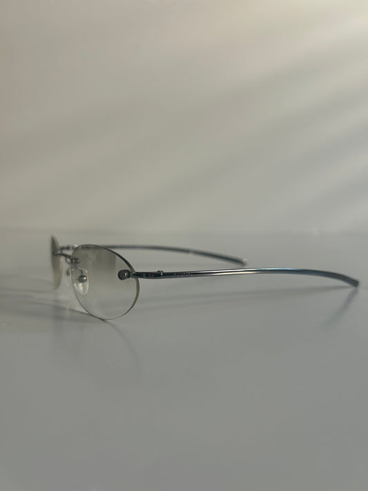Vintage Gucci Rimless Oval Sunglasses Late 1990s to Early 2000s Tom Ford Era, circa 1998–2003