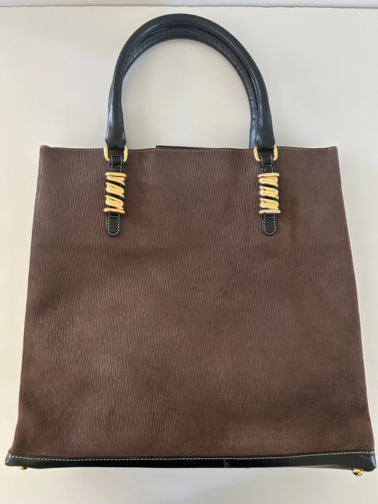 Designer Vintage Leowe Leather and Suede Tote