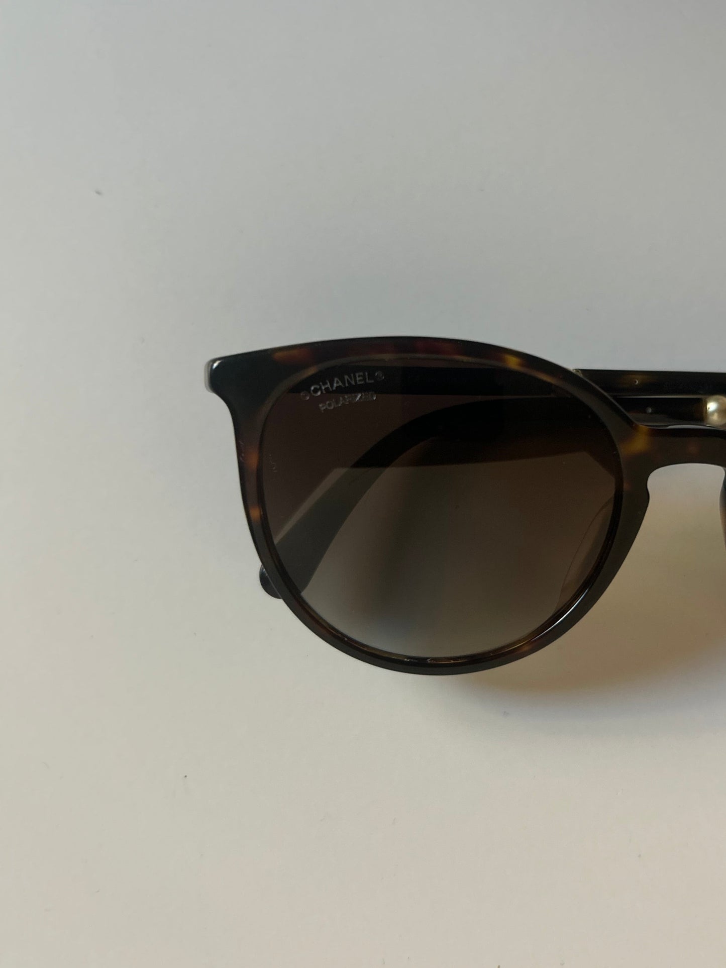 Designer Vintage Chanel Acetate Butterfly Pearl Sunglasses