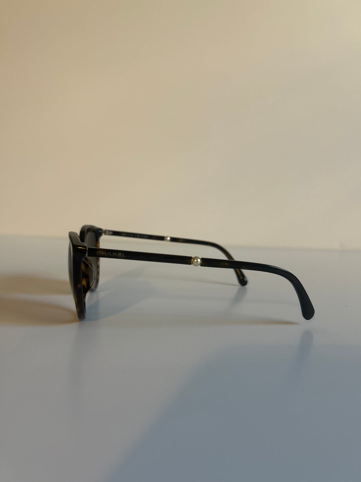 Designer Vintage Chanel Acetate Butterfly Pearl Sunglasses