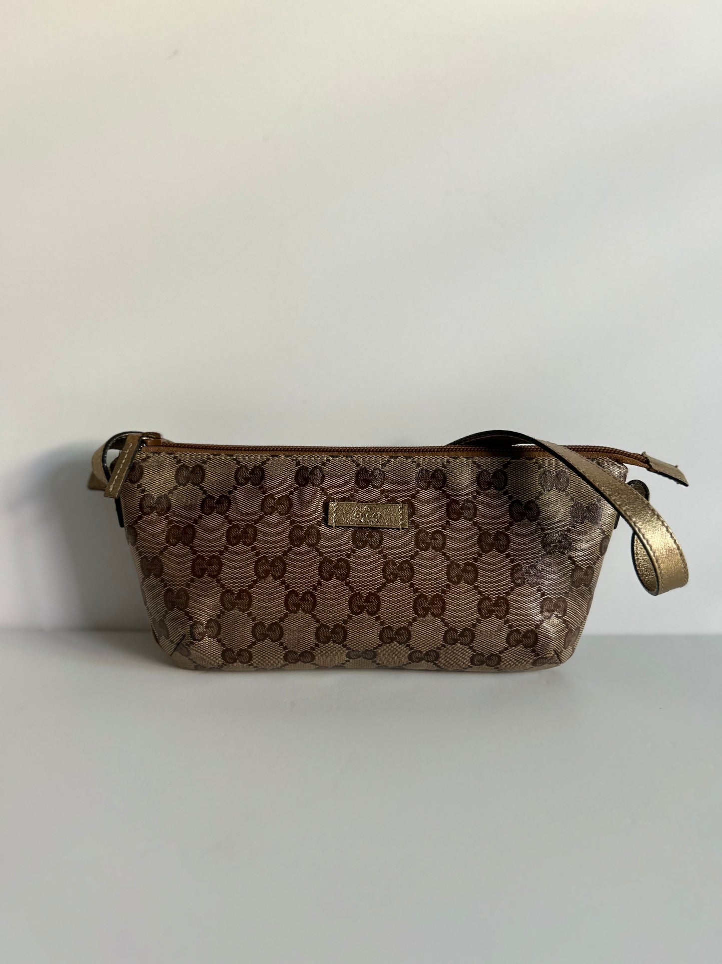 Designer Vintage Gucci GG Crystal Canvas Mini Shoulder Bag | Tom Ford Era Y2K Monogram Pochette