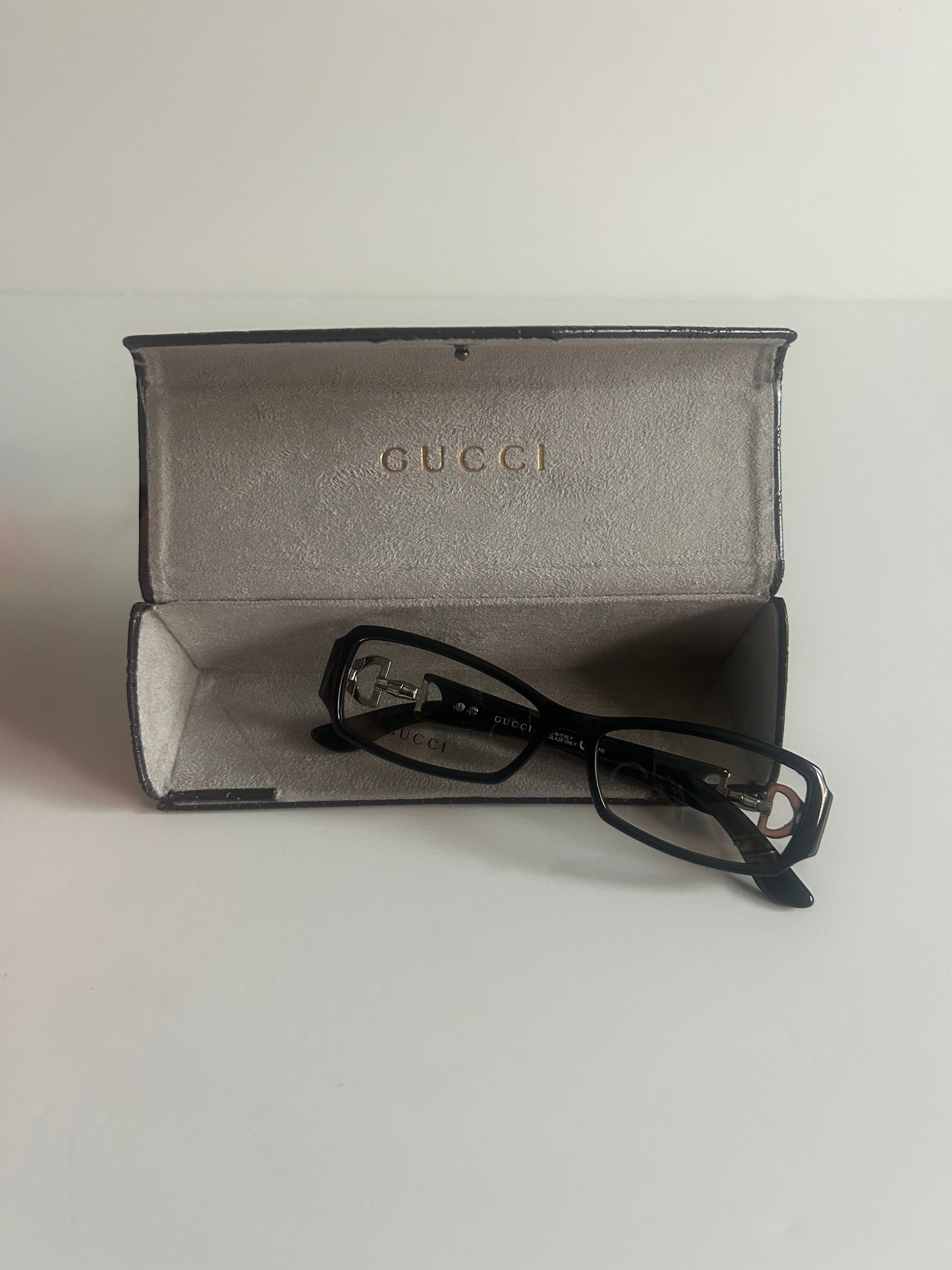 Designer Vintage Gucci Rhinestone Horsebit Eyeglasses Frames Y2K Tom Ford Era