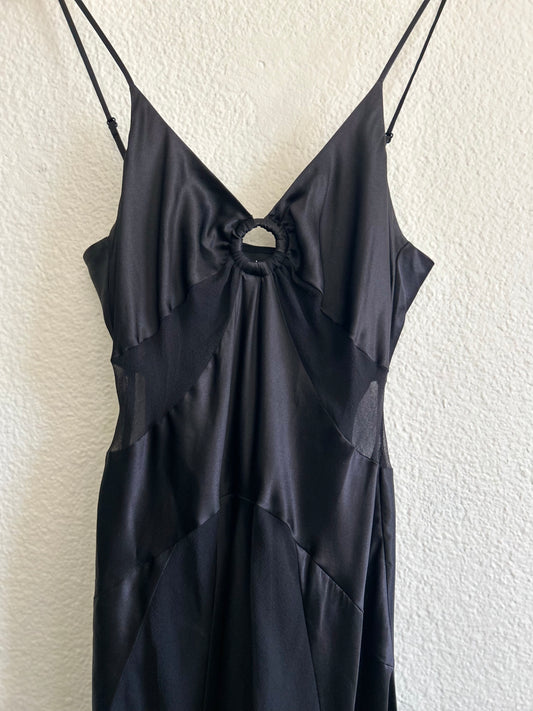 Vintage Silk Bebe Black Dress