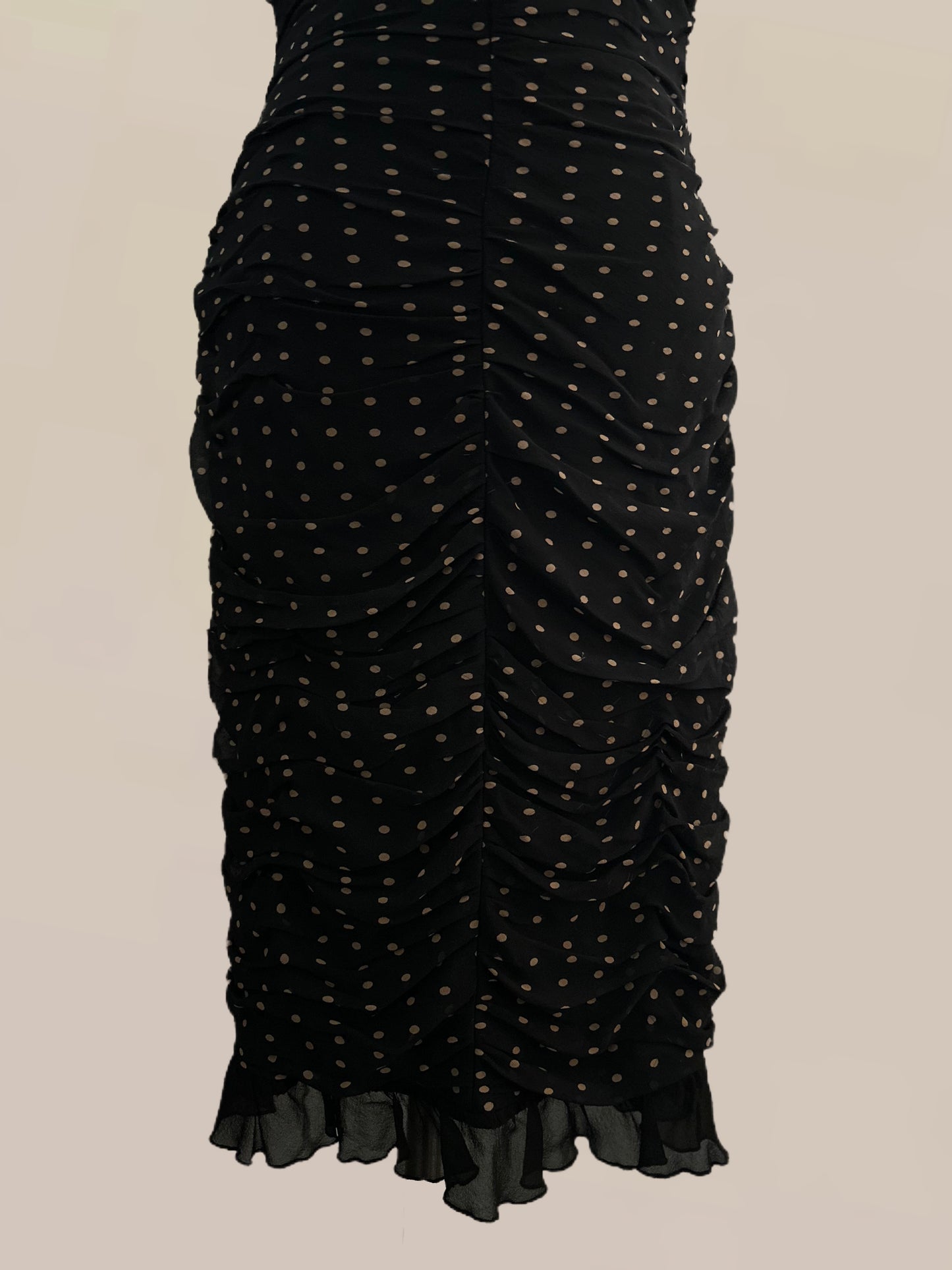 Vintage Cache Silk Polka Dot Dress