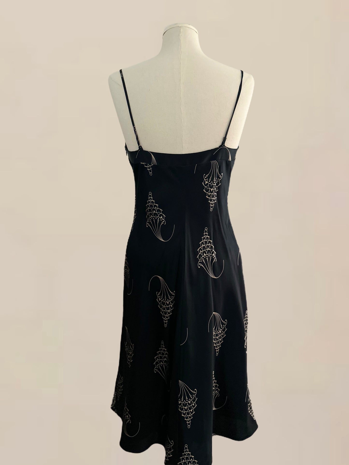 Vintage Laundry by Shelli Segal Silk Dress | Printed Slip Dress | Early 2000s