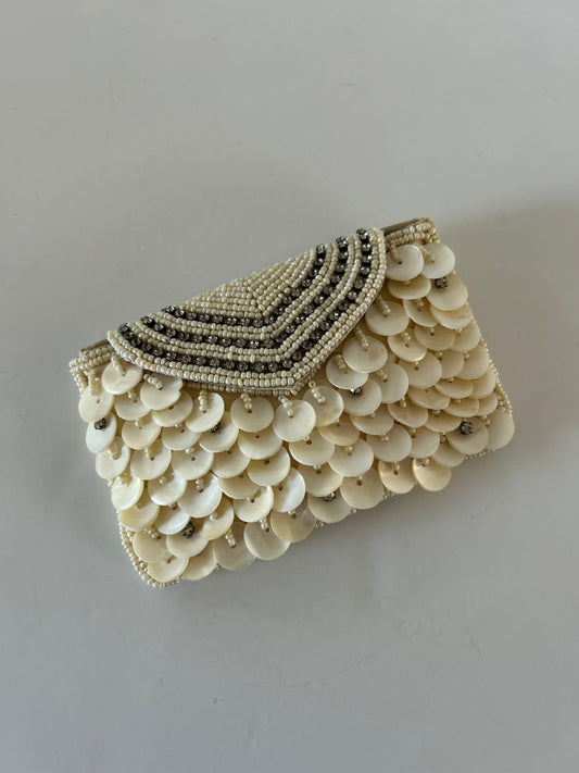 Vintage Mini Shell Clutch Charm