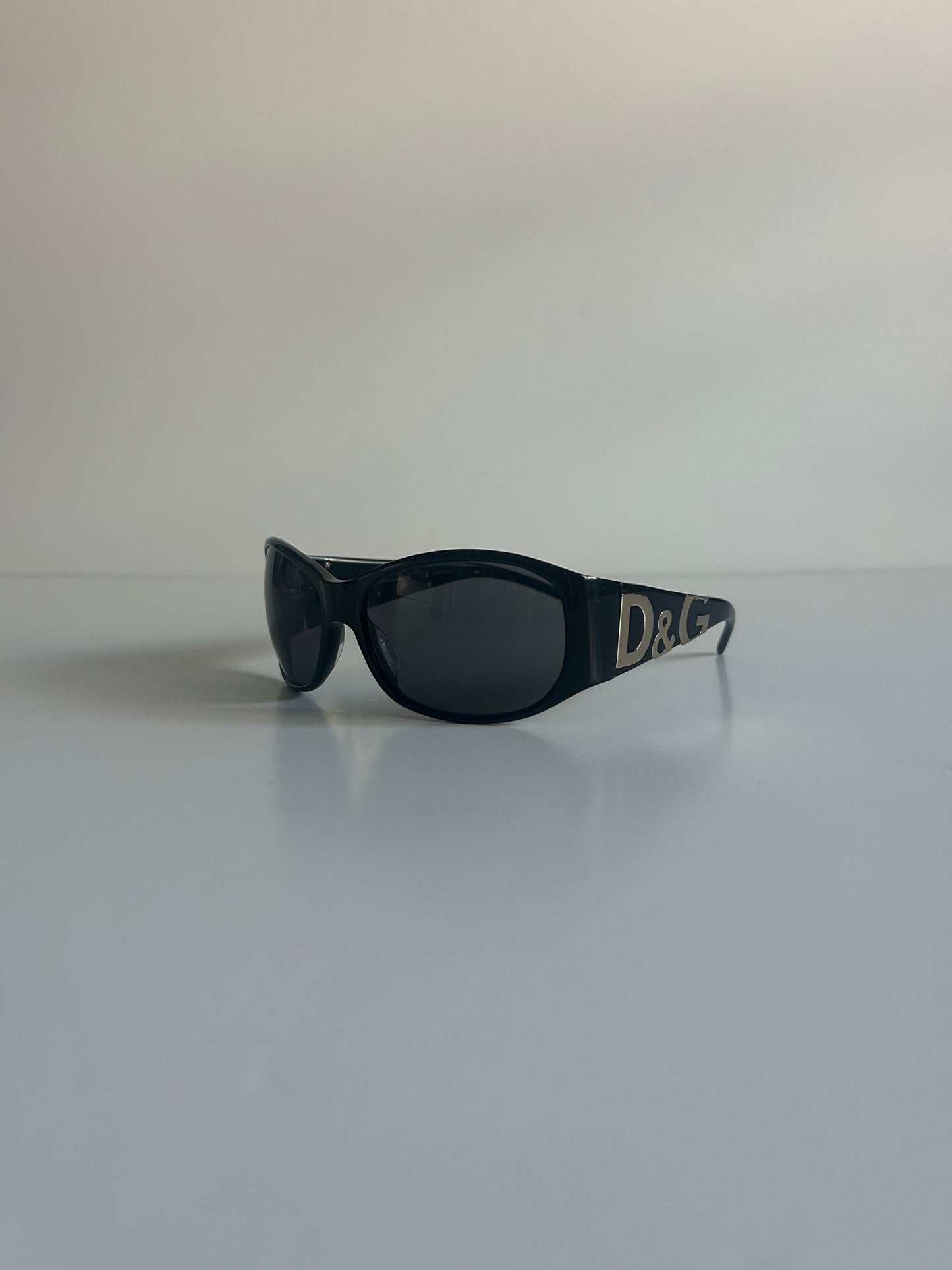 Designer Vintage Dolce & Gabbana D&G Logo Shield Sunglasses