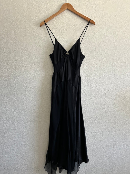 Vintage Silk Bebe Black Dress