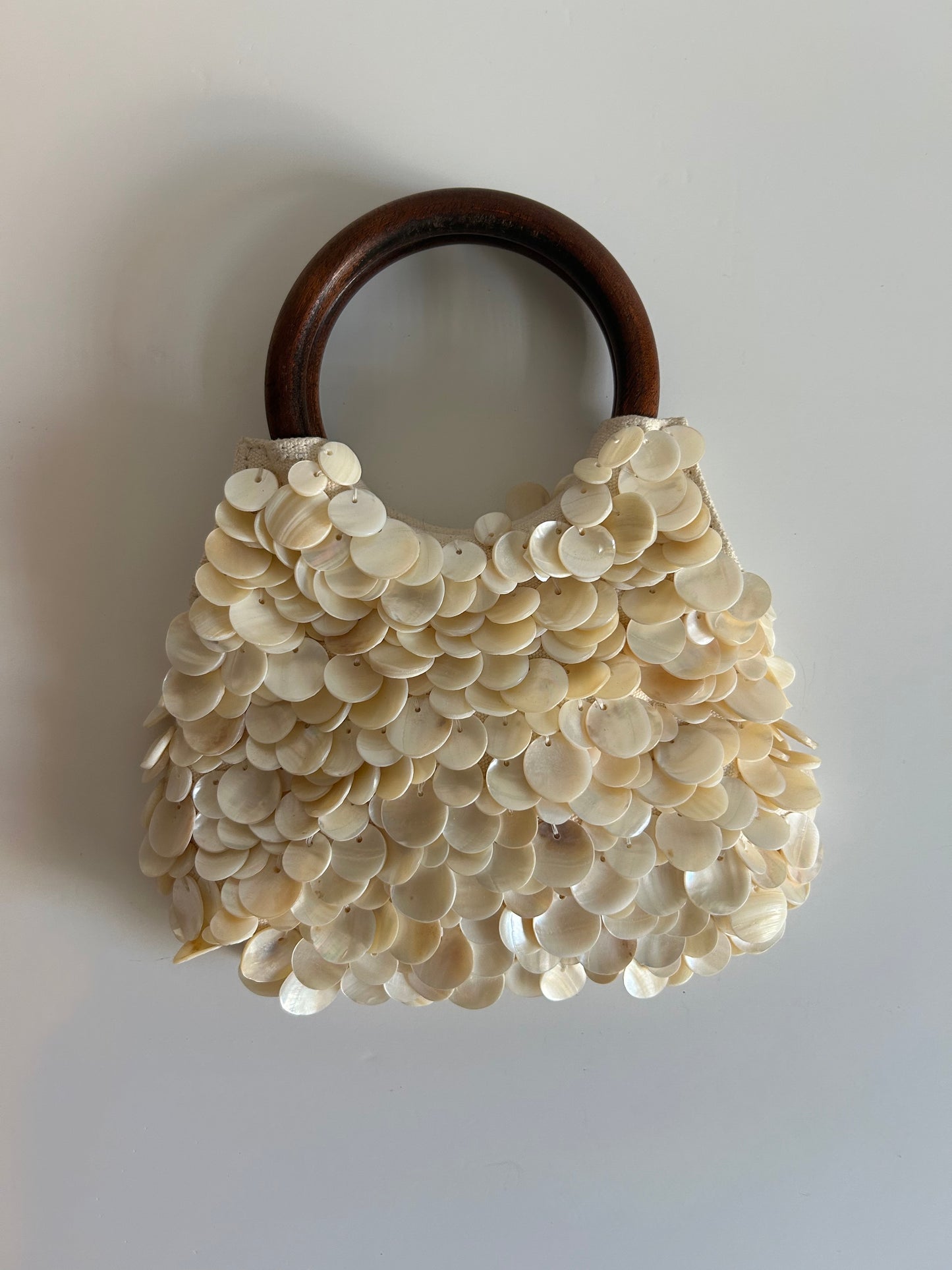 Talbots Mother of Pearl Shell Handbag | Coastal Resort Statement Bag