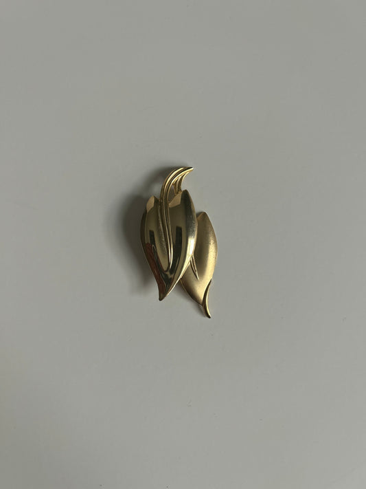Vintage Abstract Leaf Brooch