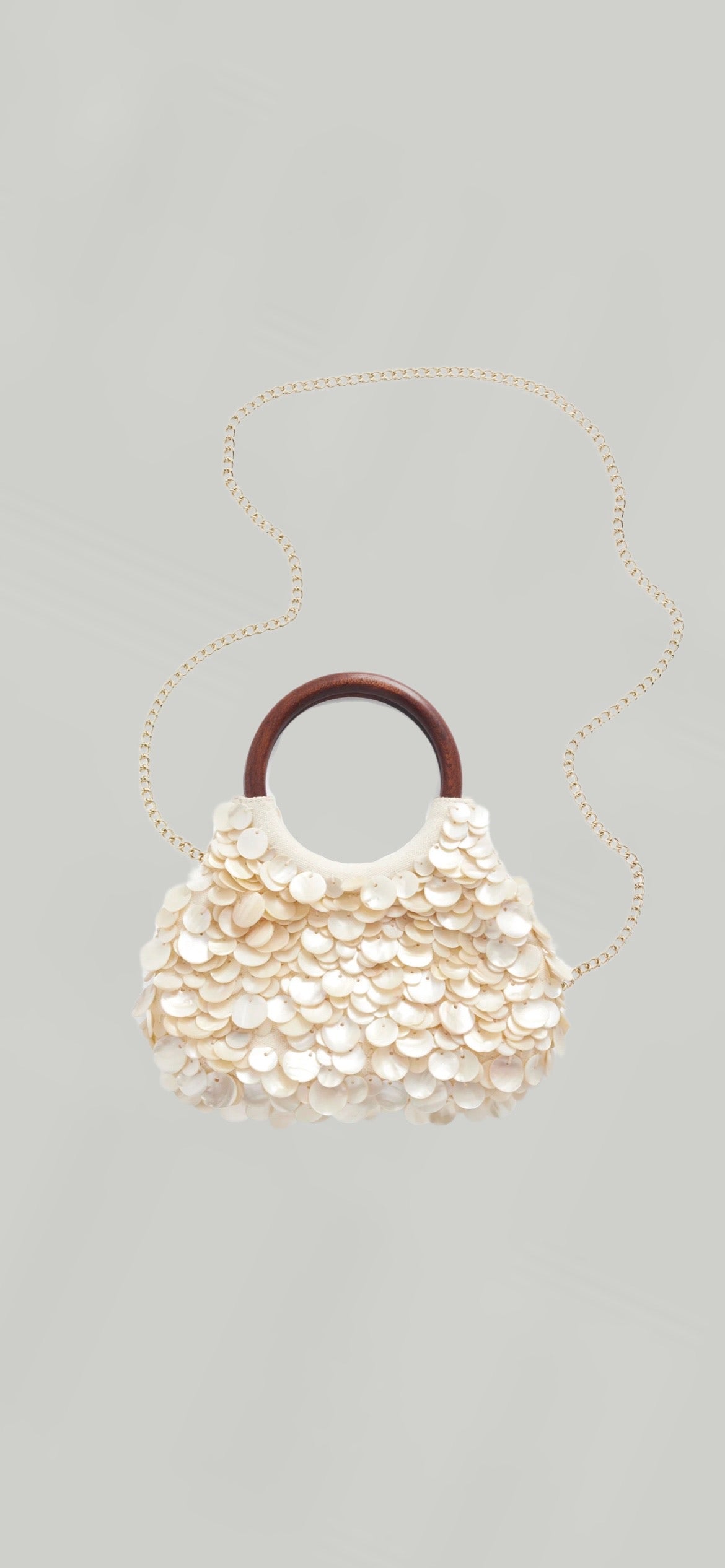 Talbots Mother of Pearl Shell Handbag | Coastal Resort Statement Bag