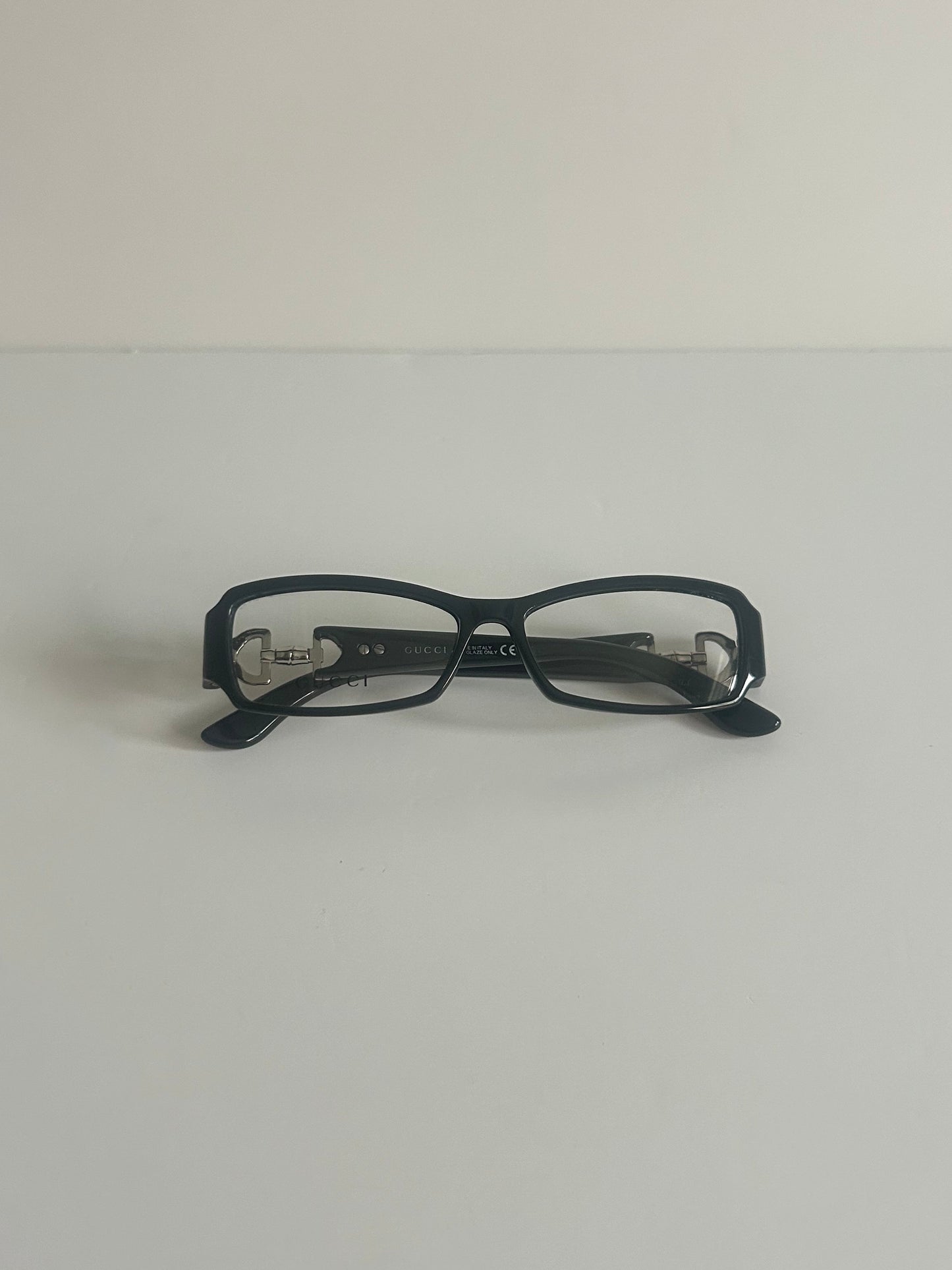 Designer Vintage Gucci Rhinestone Horsebit Eyeglasses Frames Y2K Tom Ford Era