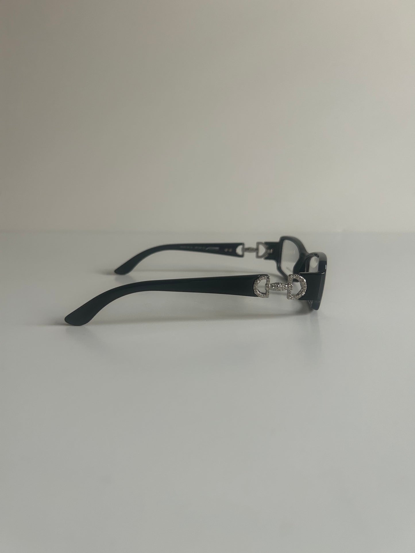 Designer Vintage Gucci Rhinestone Horsebit Eyeglasses Frames Y2K Tom Ford Era