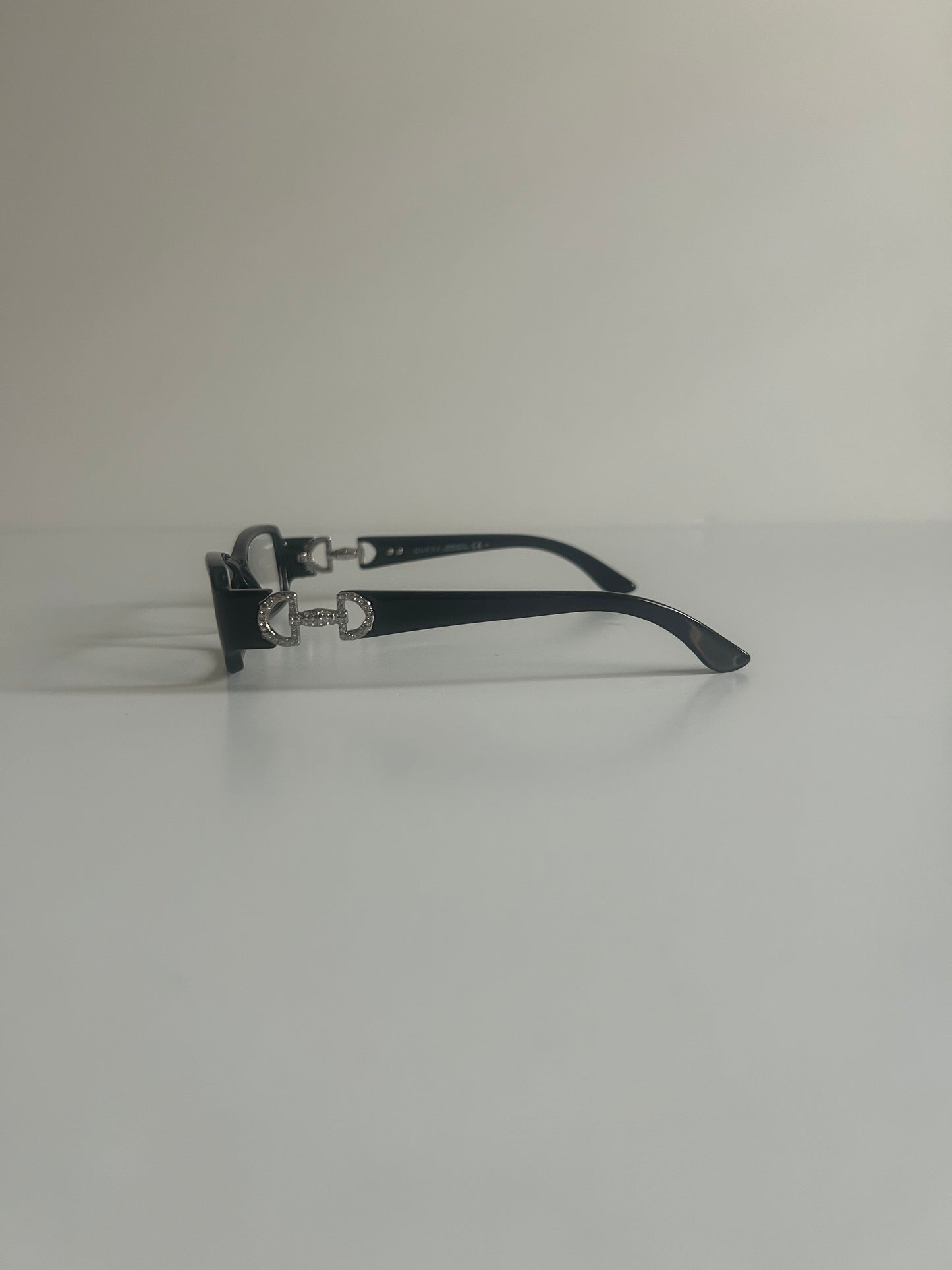 Designer Vintage Gucci Rhinestone Horsebit Eyeglasses Frames Y2K Tom Ford Era