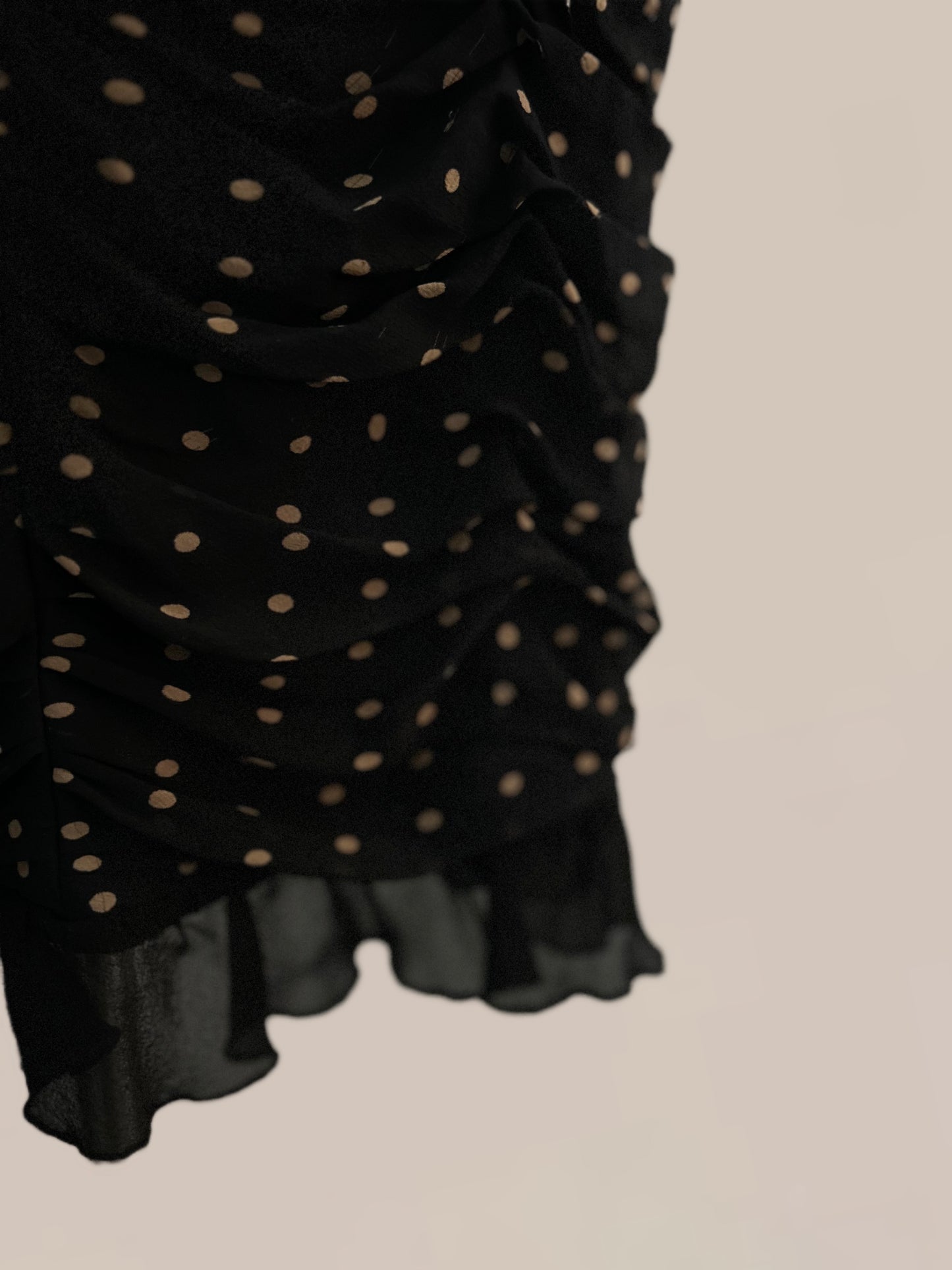 Vintage Cache Silk Polka Dot Dress