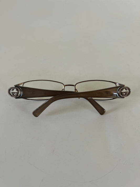 Gucci GG Monogram Embellished Eyeglasses