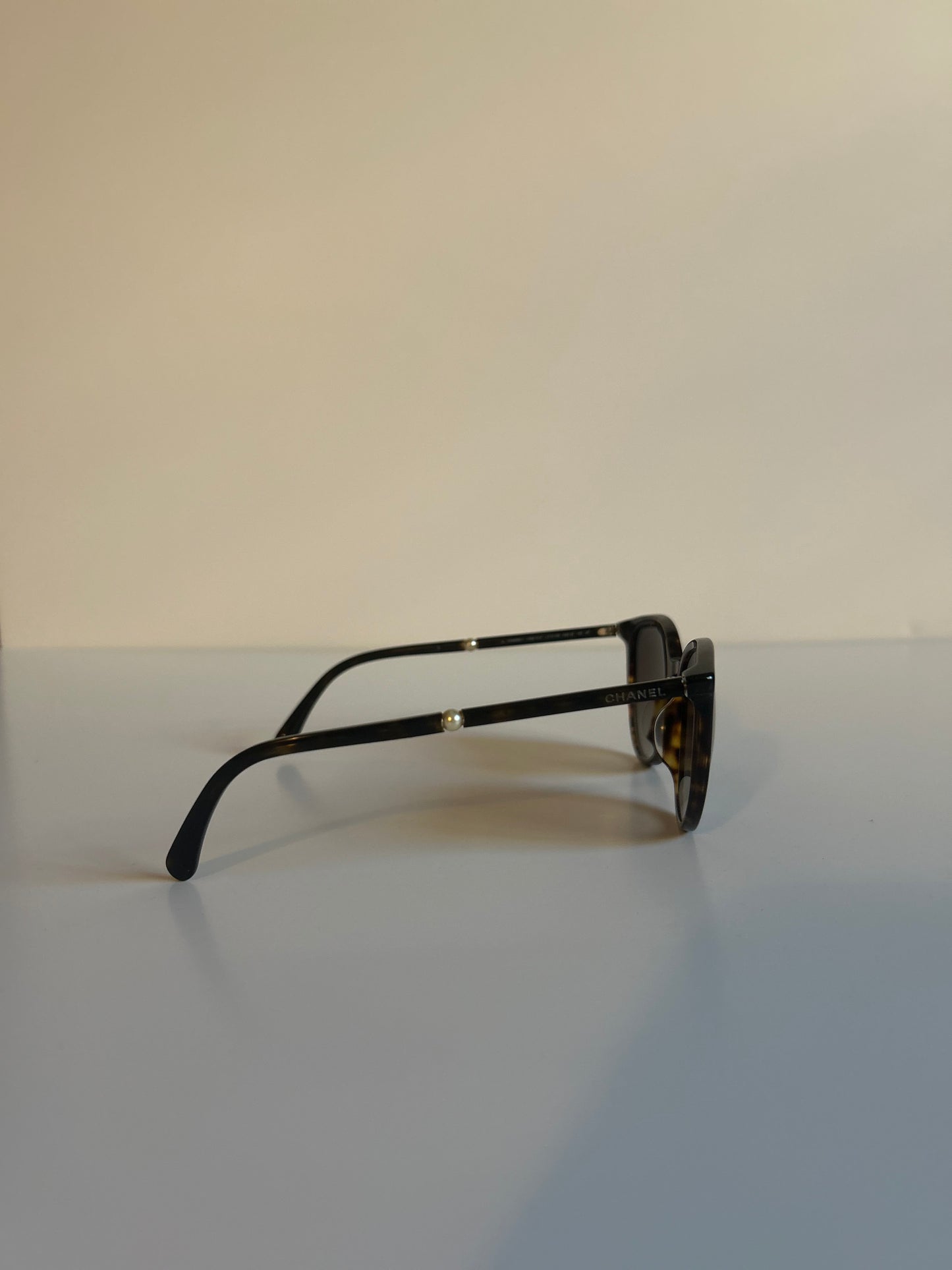 Designer Vintage Chanel Acetate Butterfly Pearl Sunglasses