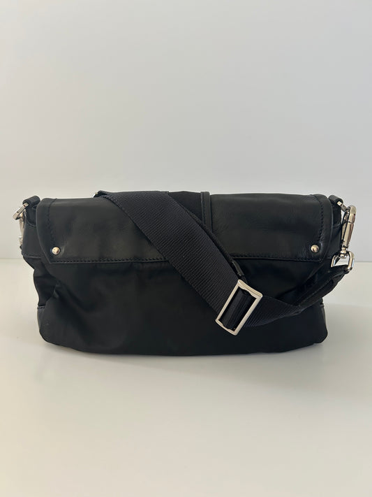 Designer Vintage Early 2000s Prada Nylon Buckle Bag