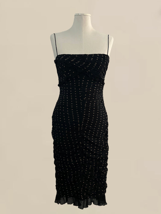 Vintage Cache Silk Polka Dot Dress
