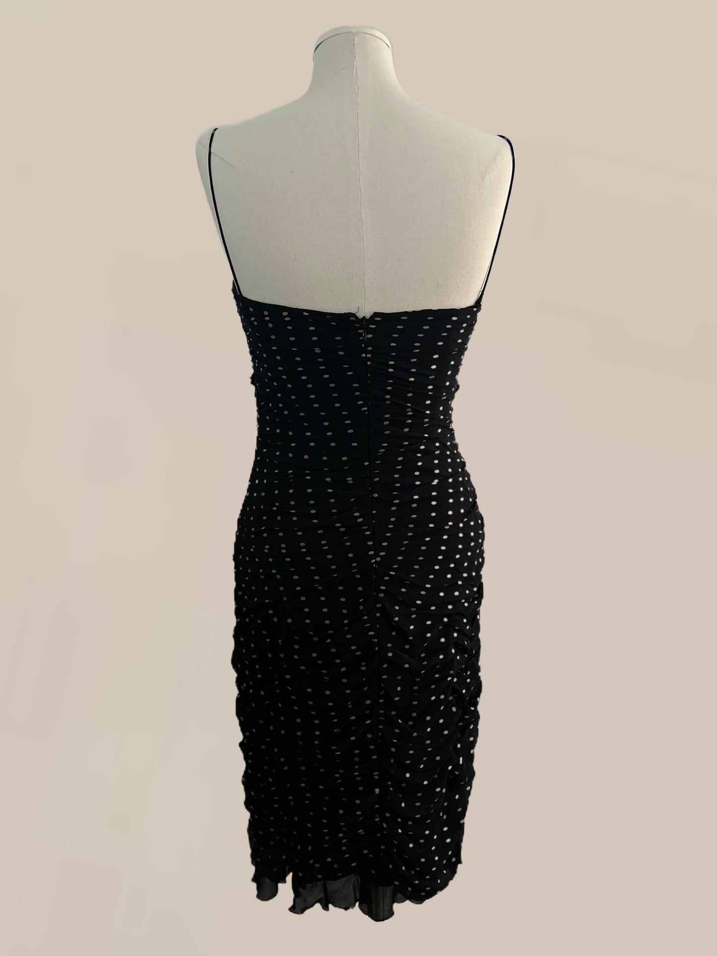 Vintage Cache Silk Polka Dot Dress