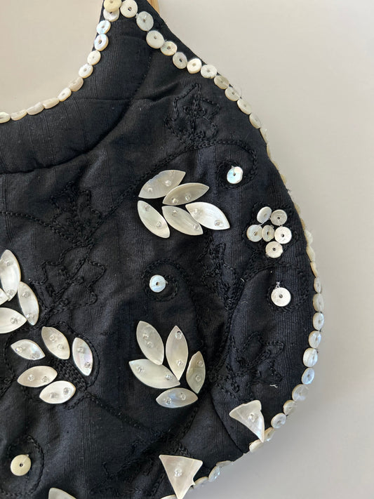 Pre-Loved Cotton Satchel With Shell Designs
