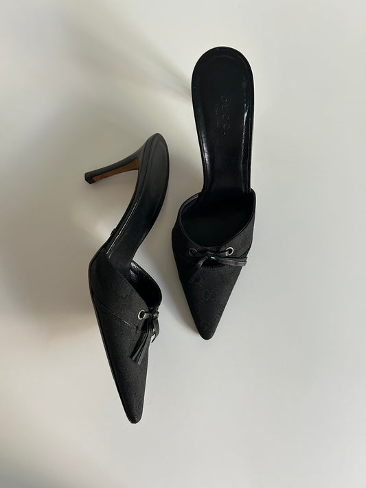 Vintage Gucci Tom Ford Era Pointed-Toe Mule Heels Size 6 US