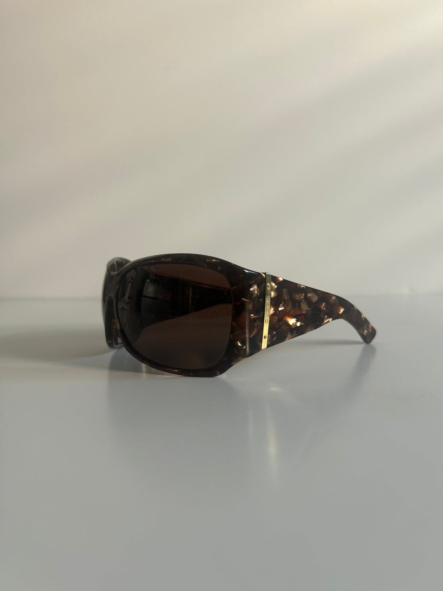 Designer Vintage Gucci Tortoiseshell Oversized Sunglasses GG 2902/S Y2K Designer Eyewear