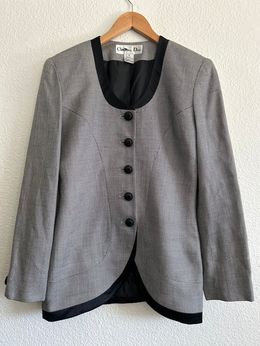 Designer Vintage Christian Dior Silk Blazer